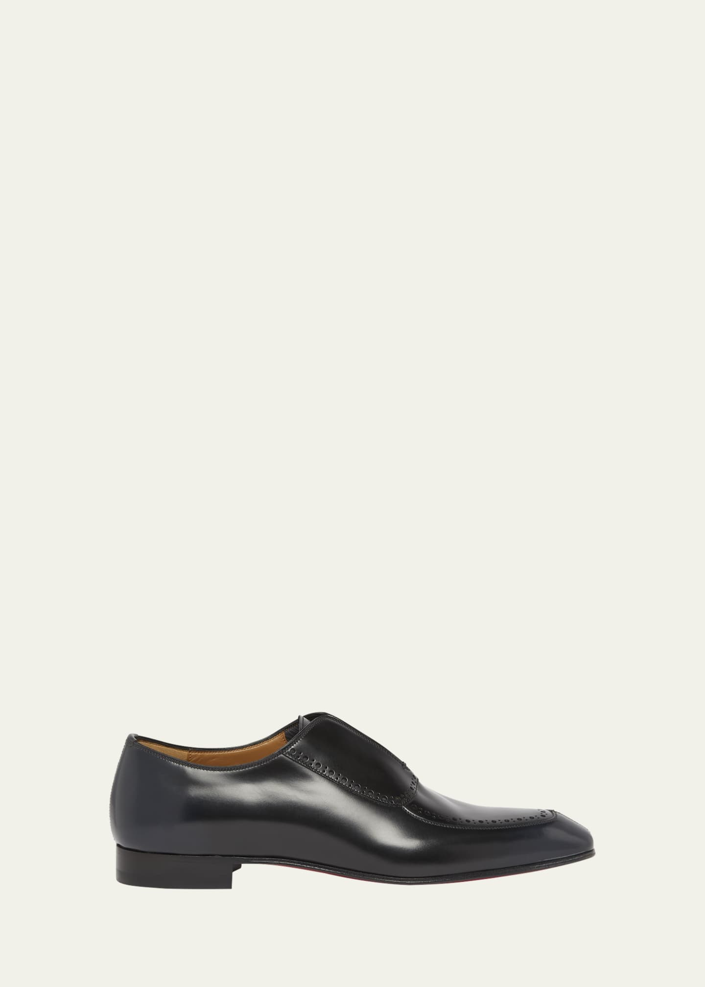 Christian Louboutin Men's Lafitte Spike Leather Oxfords Image 1 of 6