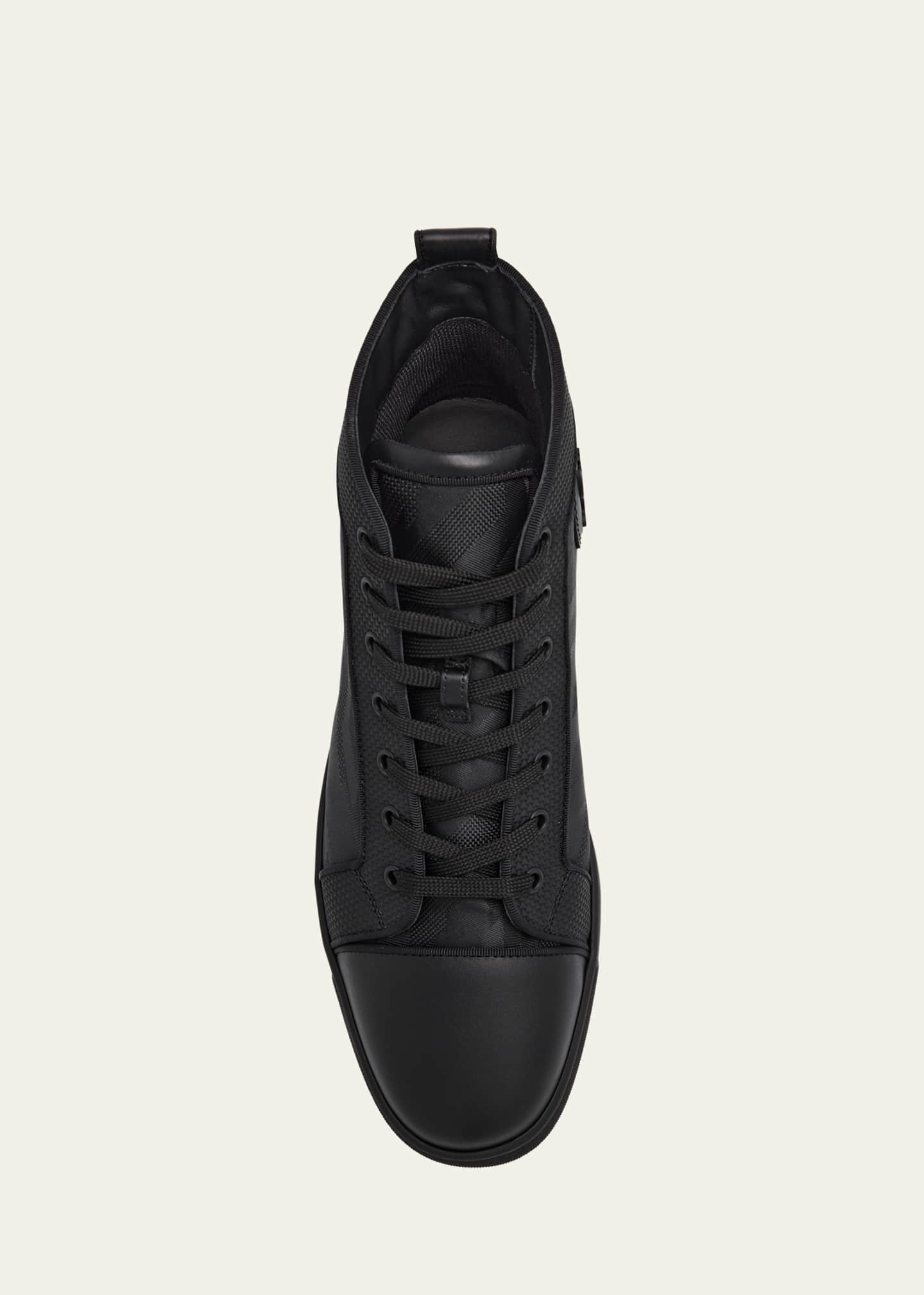 Christian Louboutin Men's Louis Orlato Jacquard High-Top Sneakers Image 6 of 6