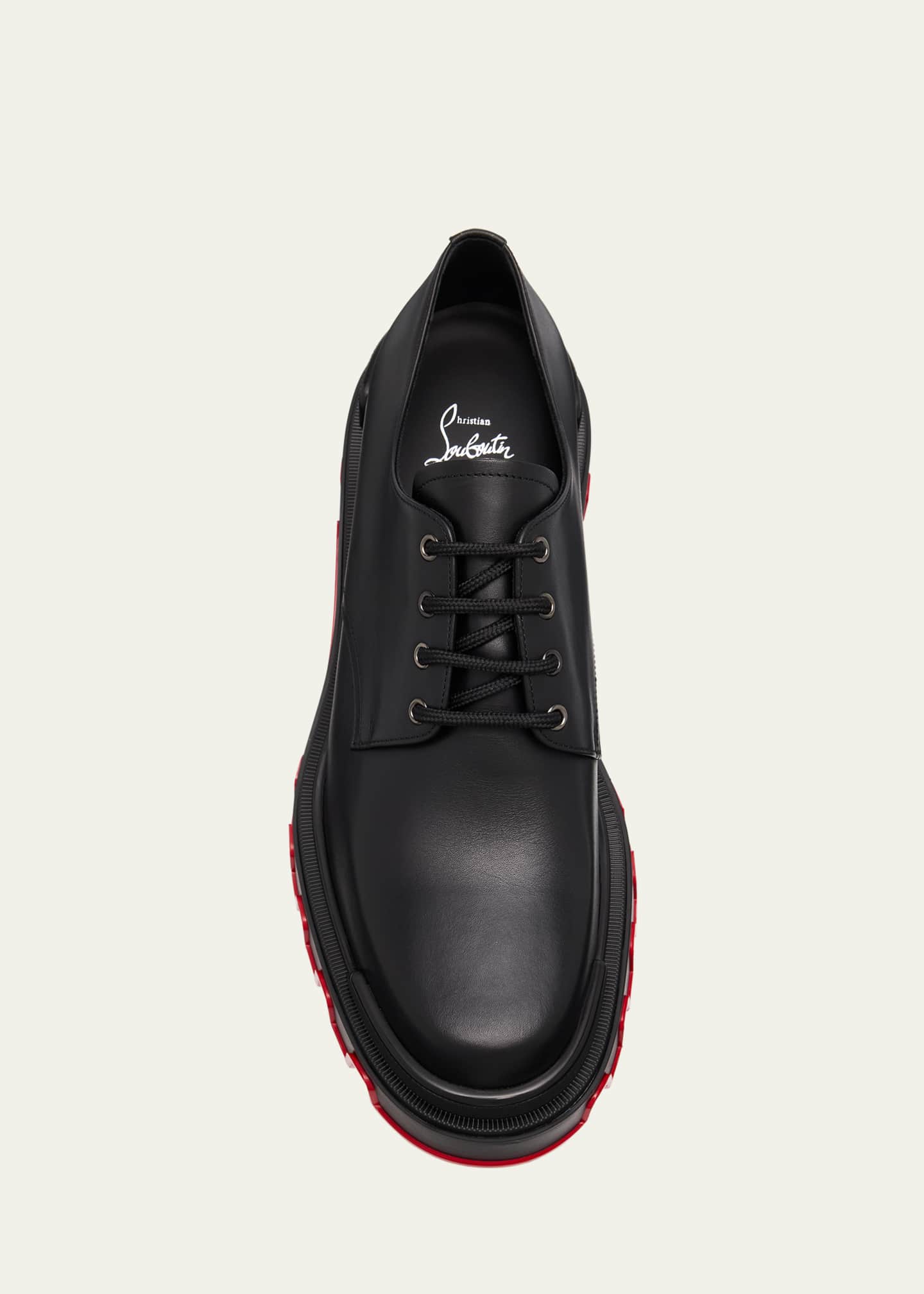 Christian Louboutin Men's Trott Dune Leather Derby Shoes Image 6 of 6