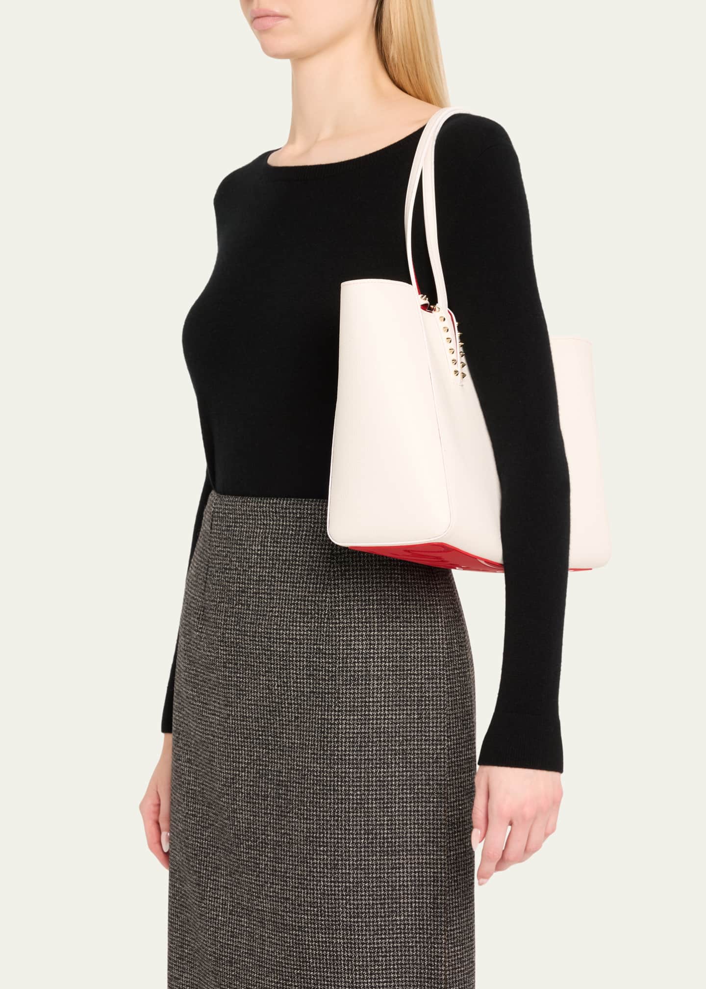 Christian Louboutin Cabata Soft Small Tote Bag in Grained Leather Image 2 of 6