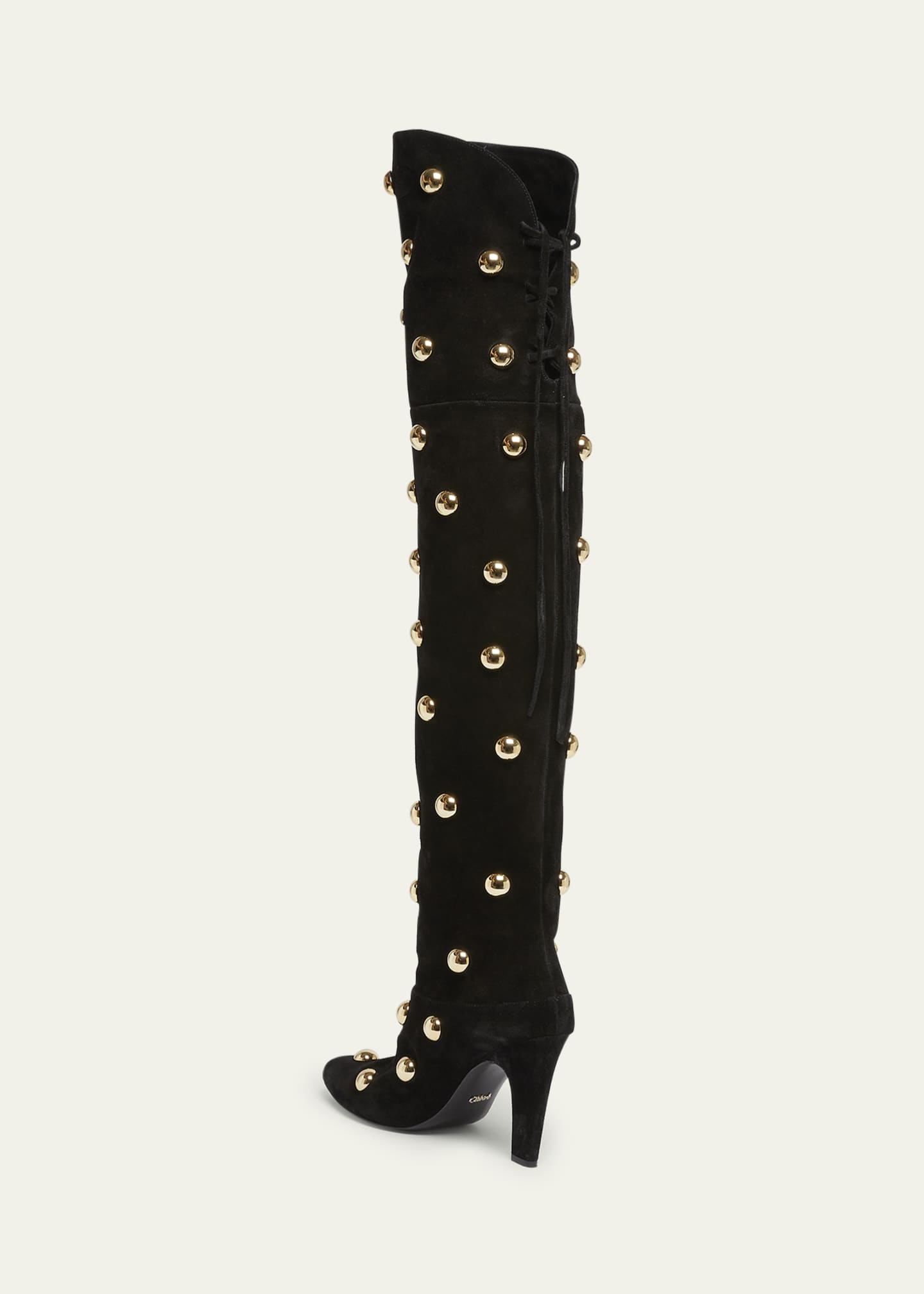Chloe Eve Suede Stud Over-The-Knee Boots Image 2 of 3