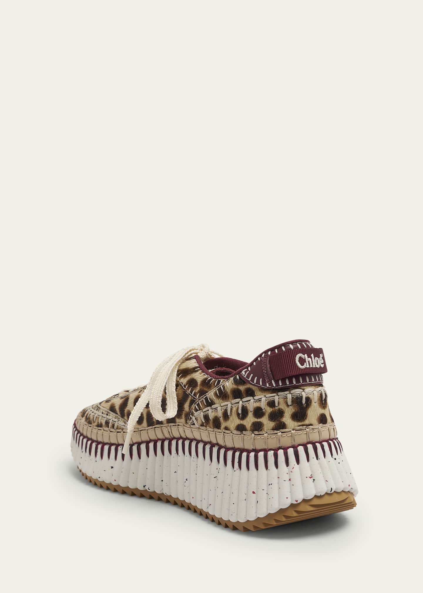 Chloe Nama Leopard Stitch Walking Sneakers Image 2 of 3