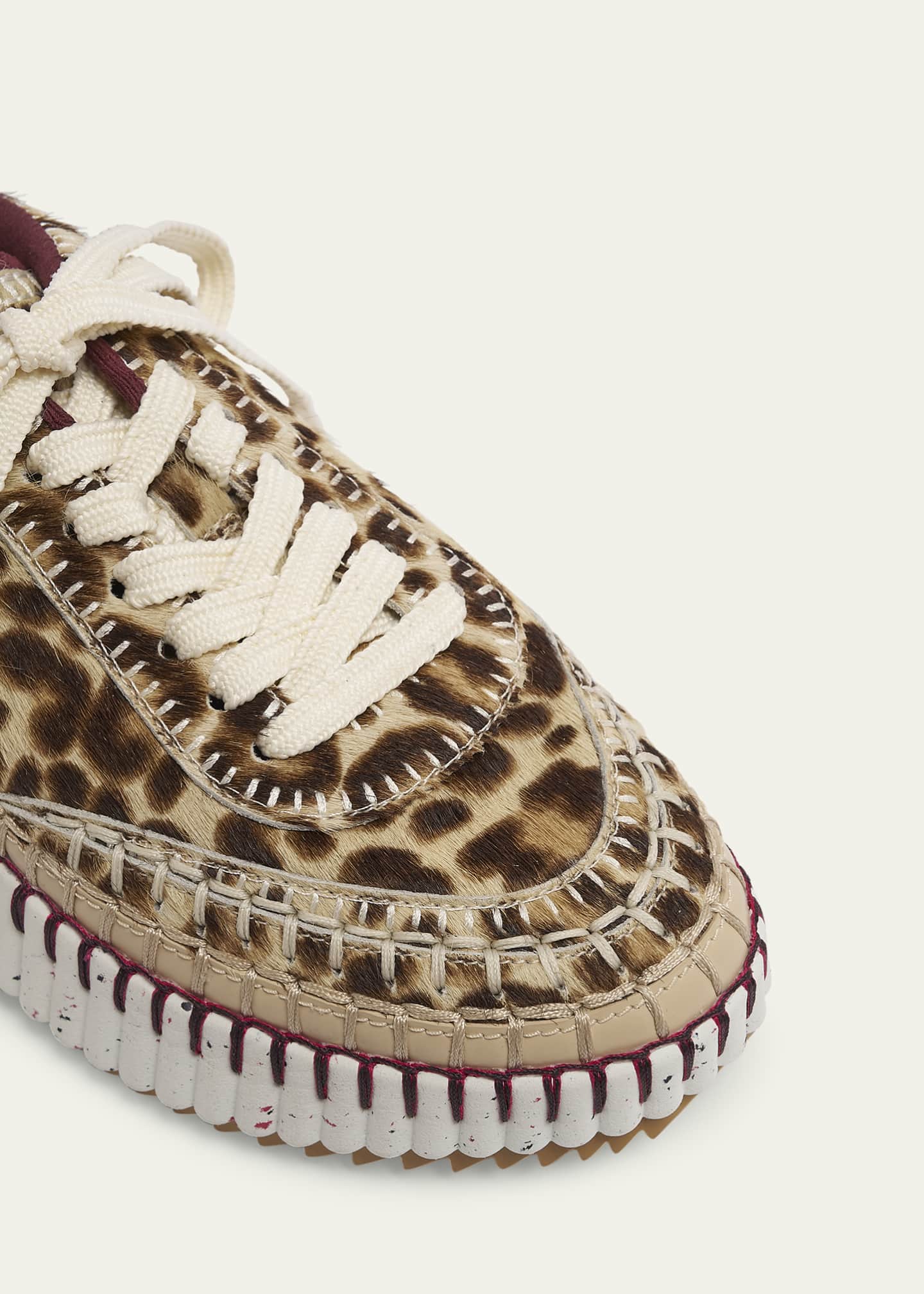 Chloe Nama Leopard Stitch Walking Sneakers Image 3 of 3