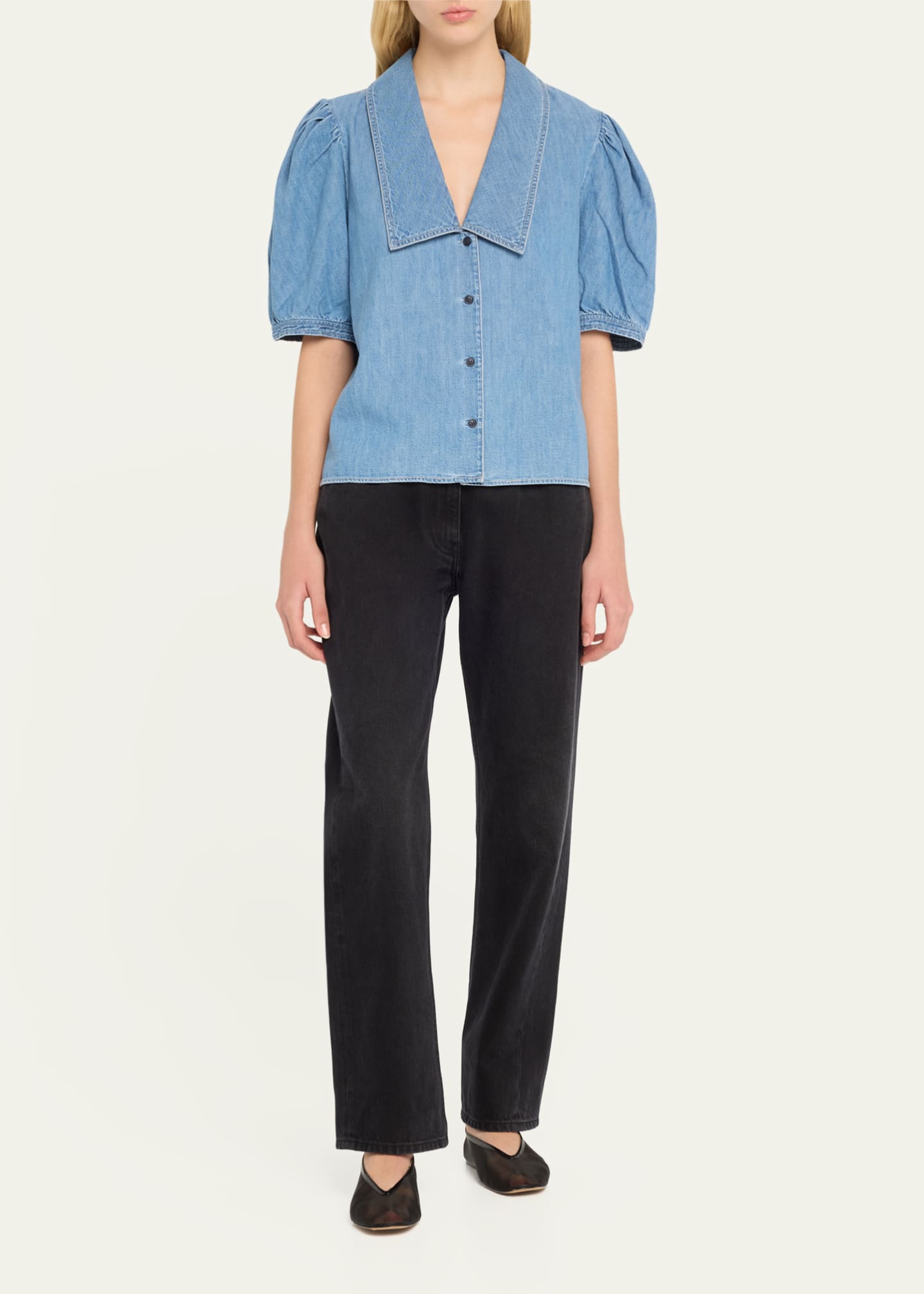 FRAME Denim Sailor Blouse Image 2 of 5