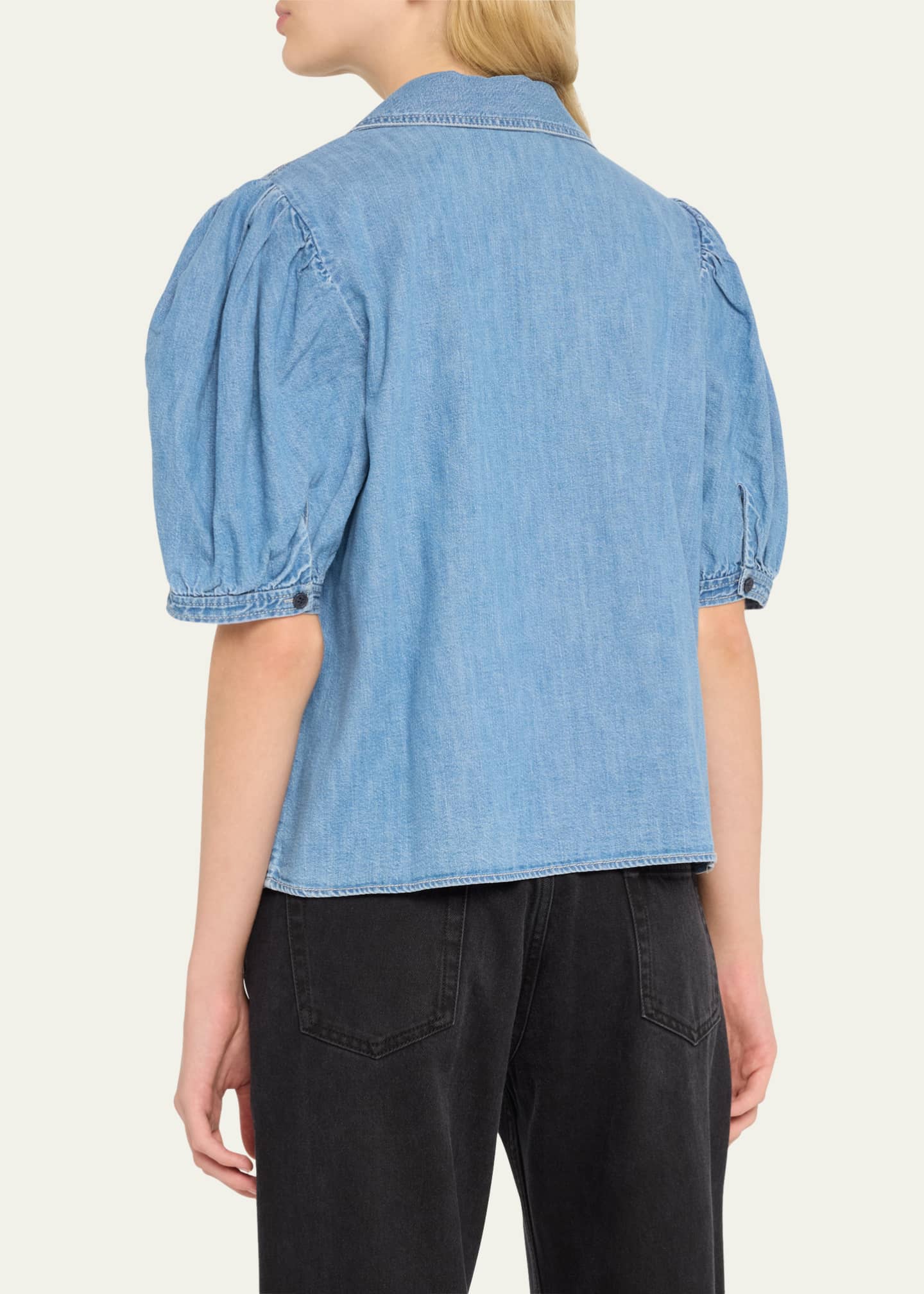 人気商品の入荷速報 入荷Now FRAME Denim Sailor Blouse - Bergdorf Goodman トップス