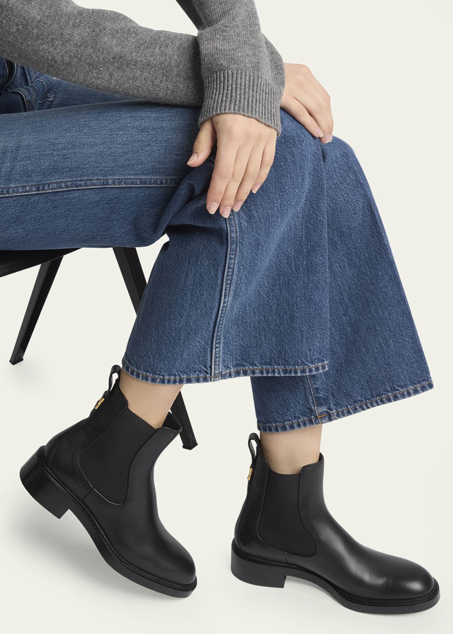 Chloe Marcie Leather Chelsea Ankle Booties Image 2 of 5