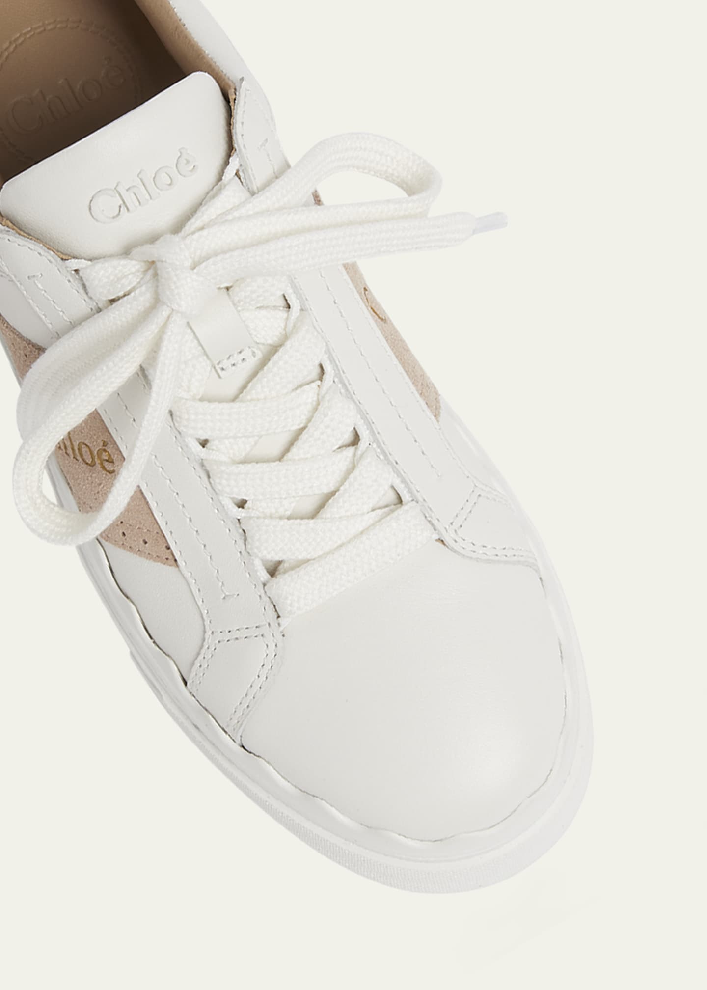Chloe Lauren Mixed Leather Low-Top Sneakers Image 5 of 5