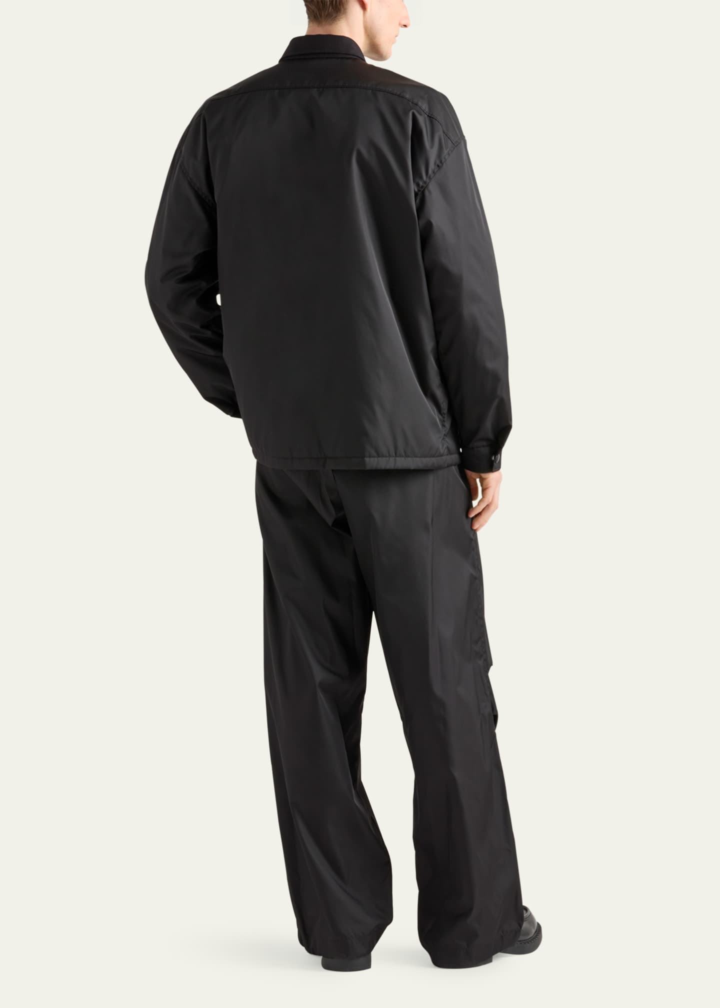 Prada Men's Re-Nylon Overshirt with Metal Studs - Bergdorf Goodman
