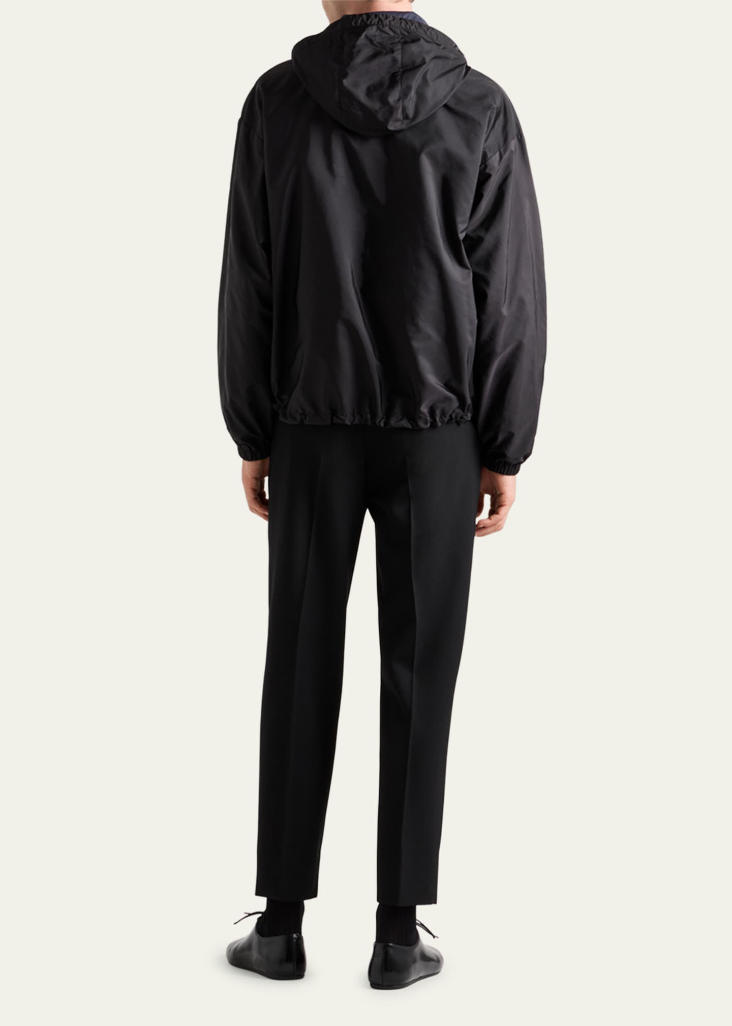 Prada Re-Nylon Hooded Jacket | Black | FARFETCH