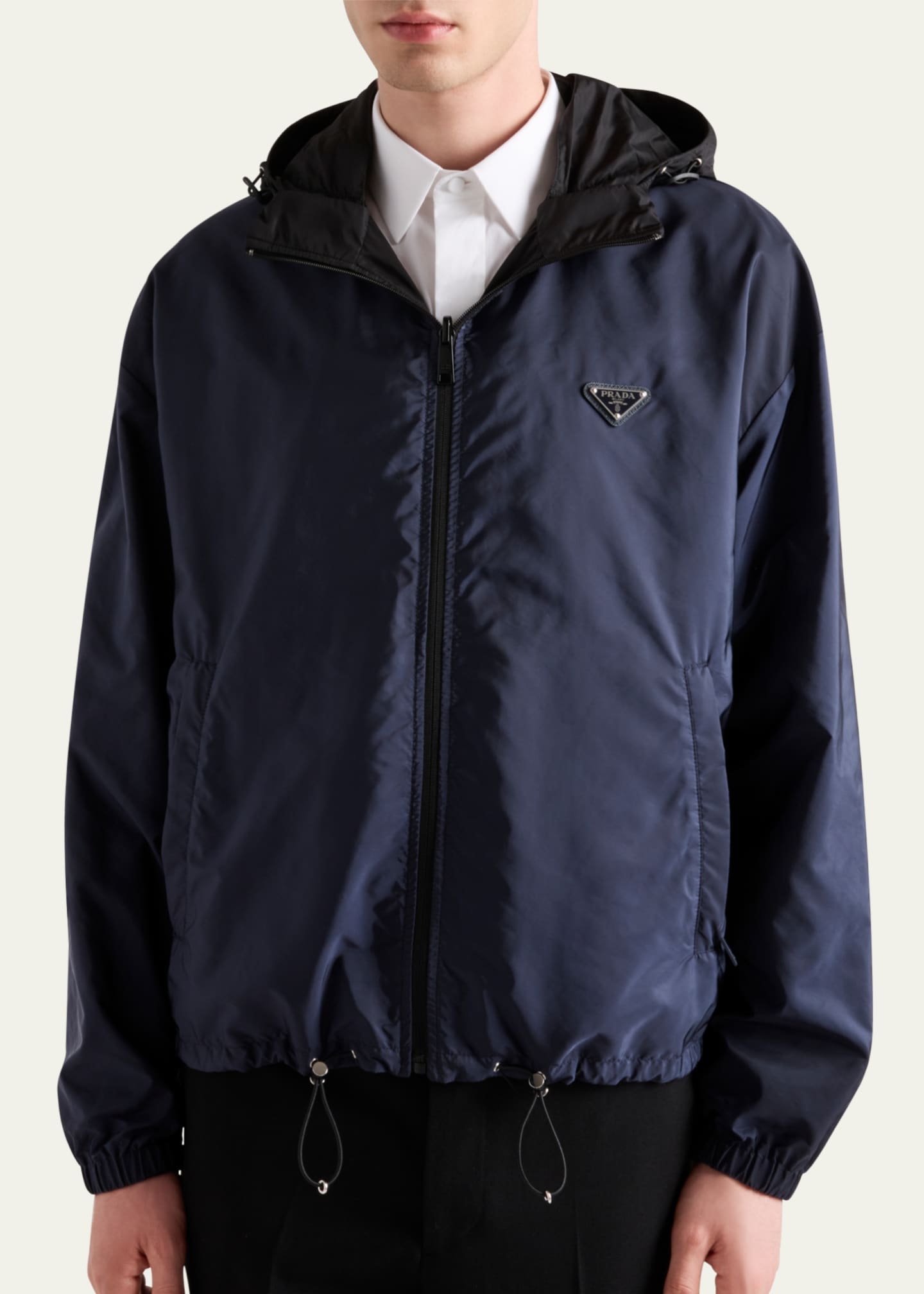 Prada Men's Re-Nylon Hooded Jacket Image 4 of 4