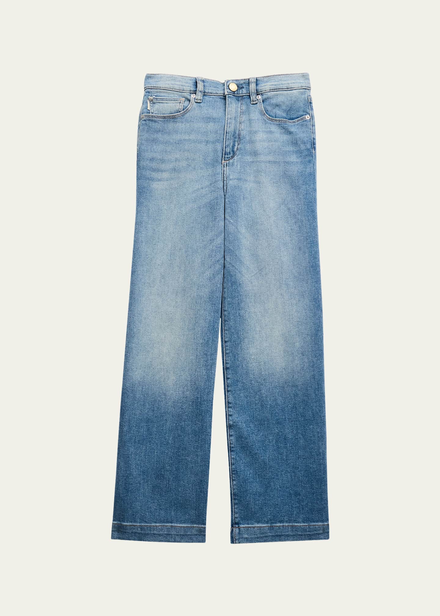DL1961 Girl's Lily Wide Leg Jeans, Size 7-16 Image 1 of 3