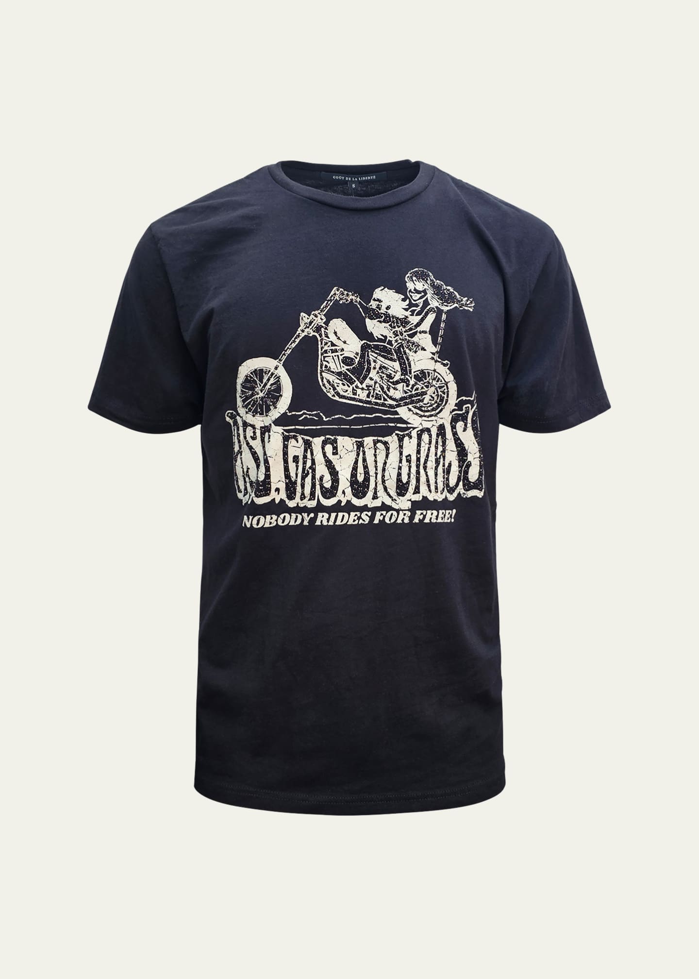 Cout De La Liberte Men's Crystal Gas or Glass Jersey T-Shirt