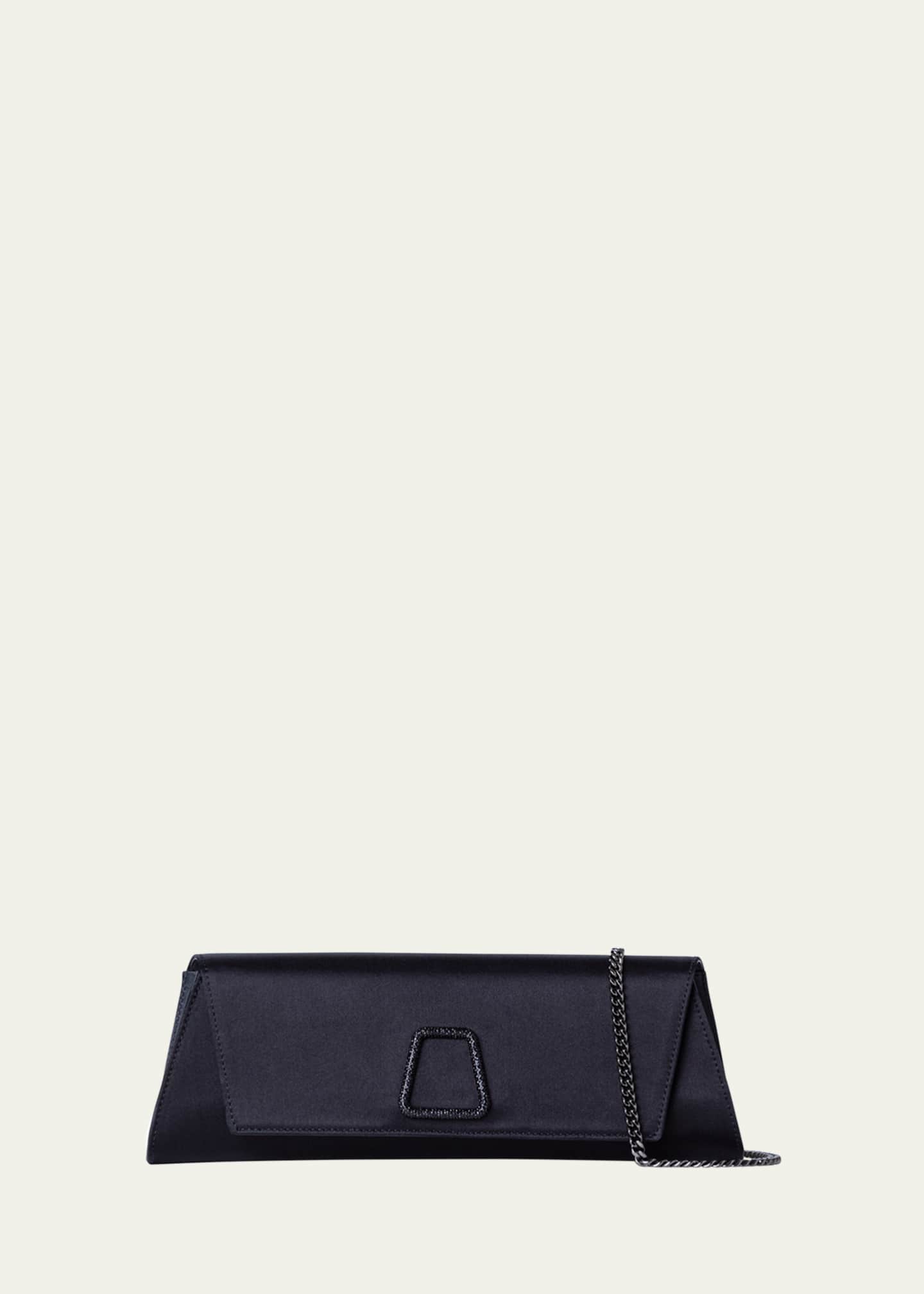 Akris Anouk Satin Clutch Bag with Chain Strap Image 1 of 4