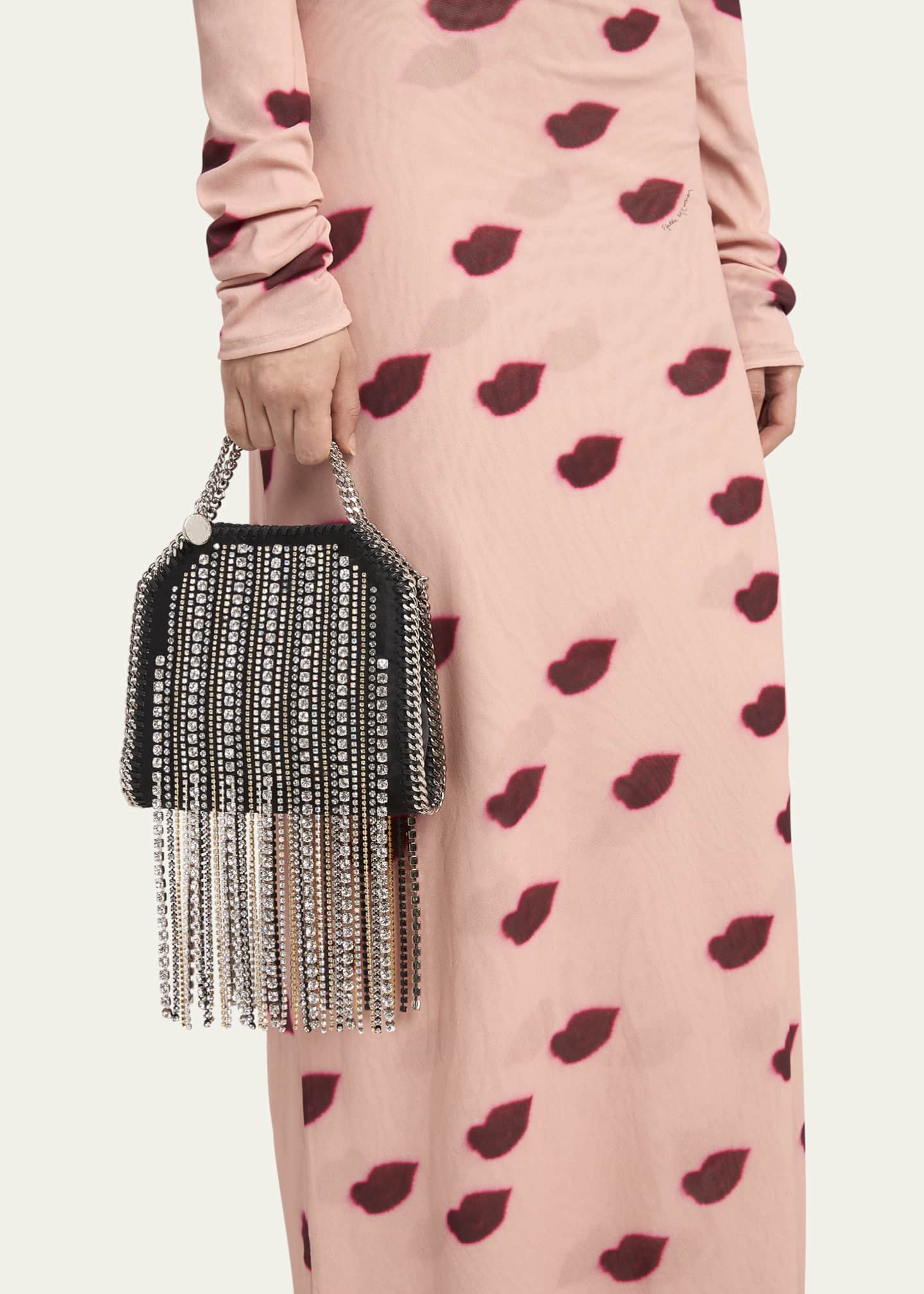 Stella McCartney Limited Edition Falabella Crystal Fringe Tiny Tote Bag Image 2 of 5