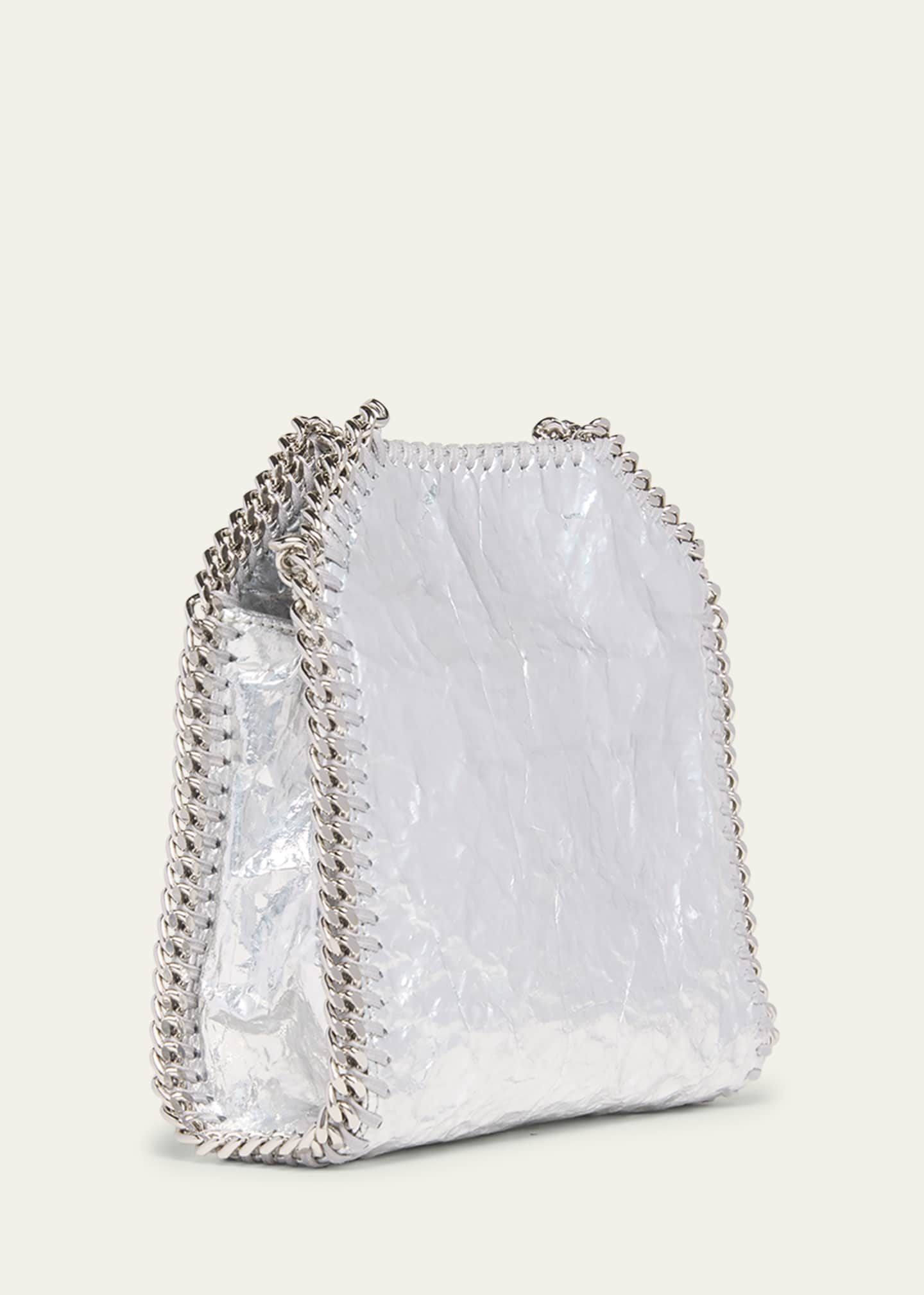 Stella McCartney Falabella Mini Alter Crackled Metallic Tote Bag Bergdorf Goodman