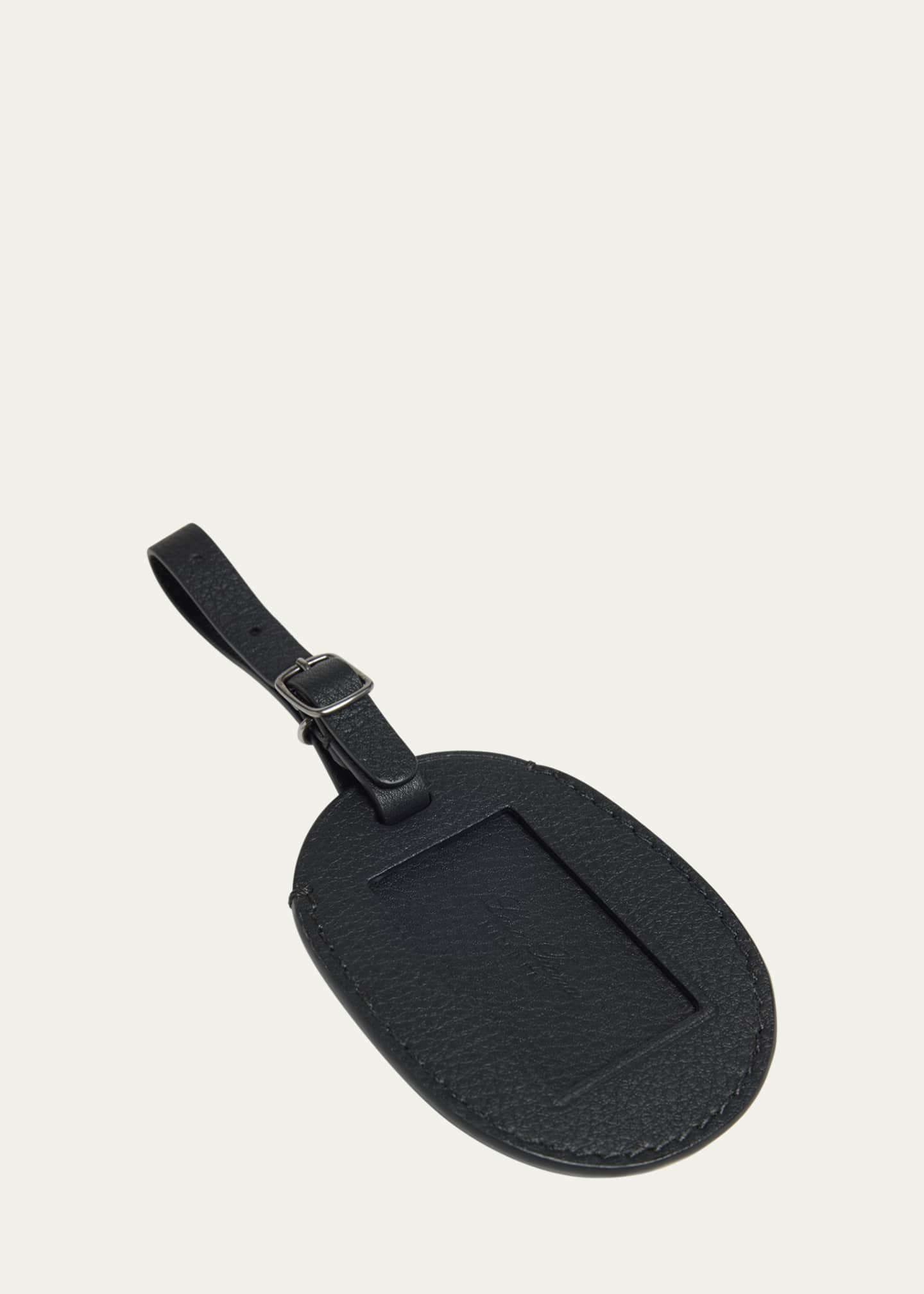 Loro Piana Men's Leather Oval Luggage Tag - Bergdorf Goodman
