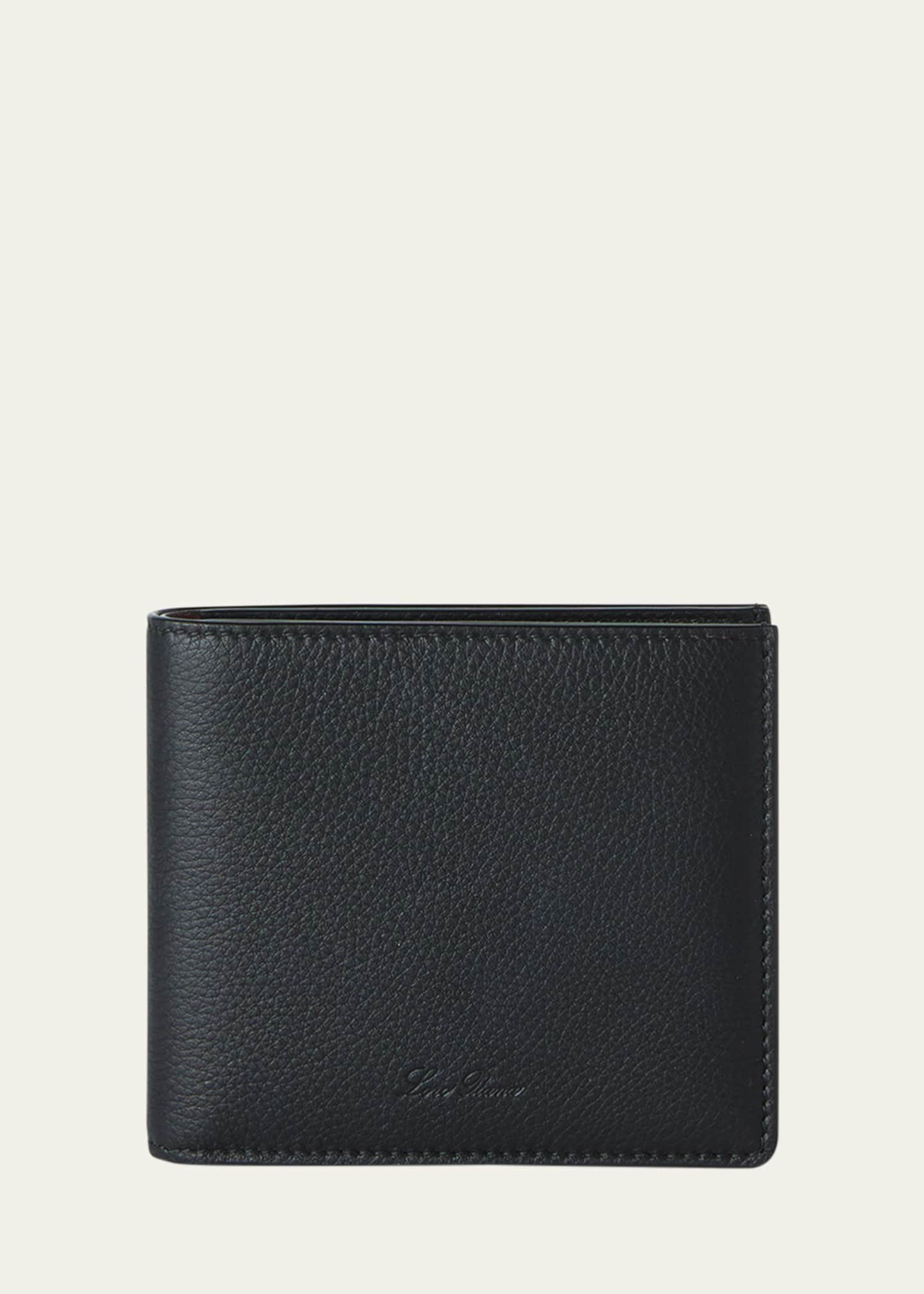 Loro Piana Men's Grained Leather Bifold Wallet Image 1 of 3