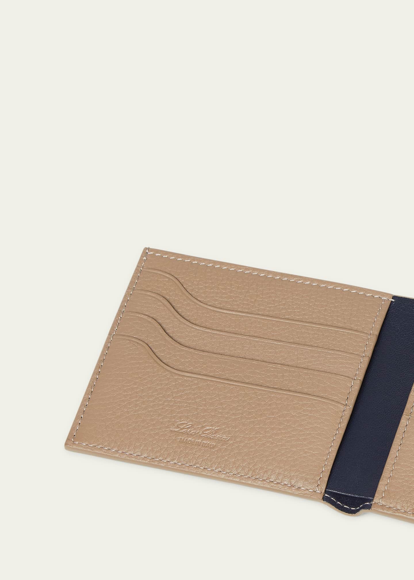 Loro Piana Men's Grained Leather Bifold Wallet - Bergdorf Goodman