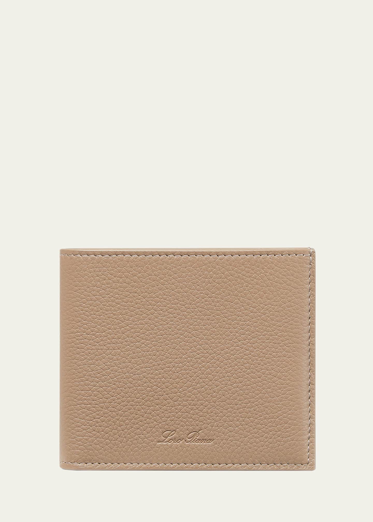 Loro Piana Men's Grained Leather Bifold Wallet - Bergdorf Goodman