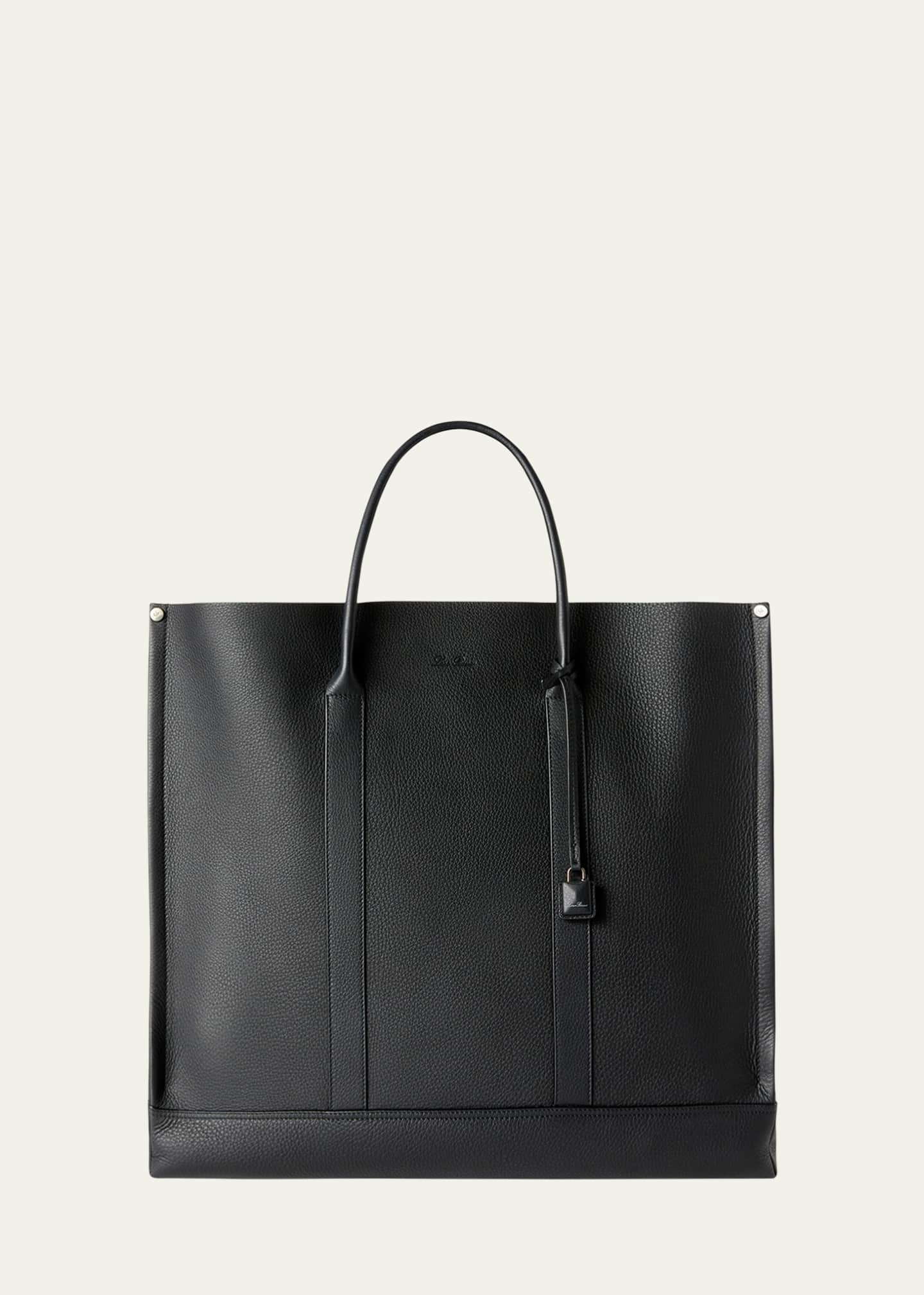 Loro Piana Men's Beam Leather Tote Bag Image 1 of 3