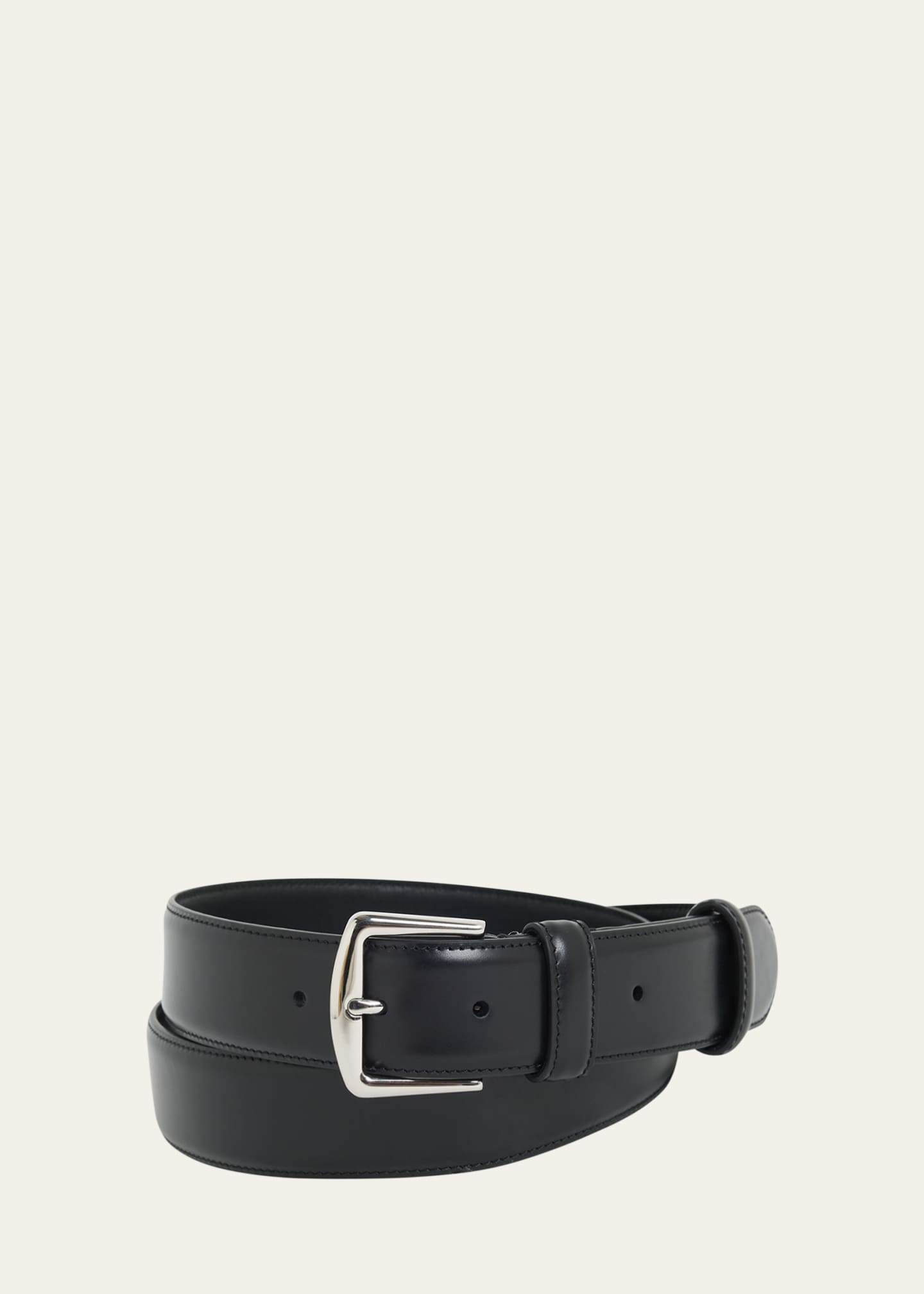 Loro Piana Men's Travis Calf Leather Belt Image 1 of 2