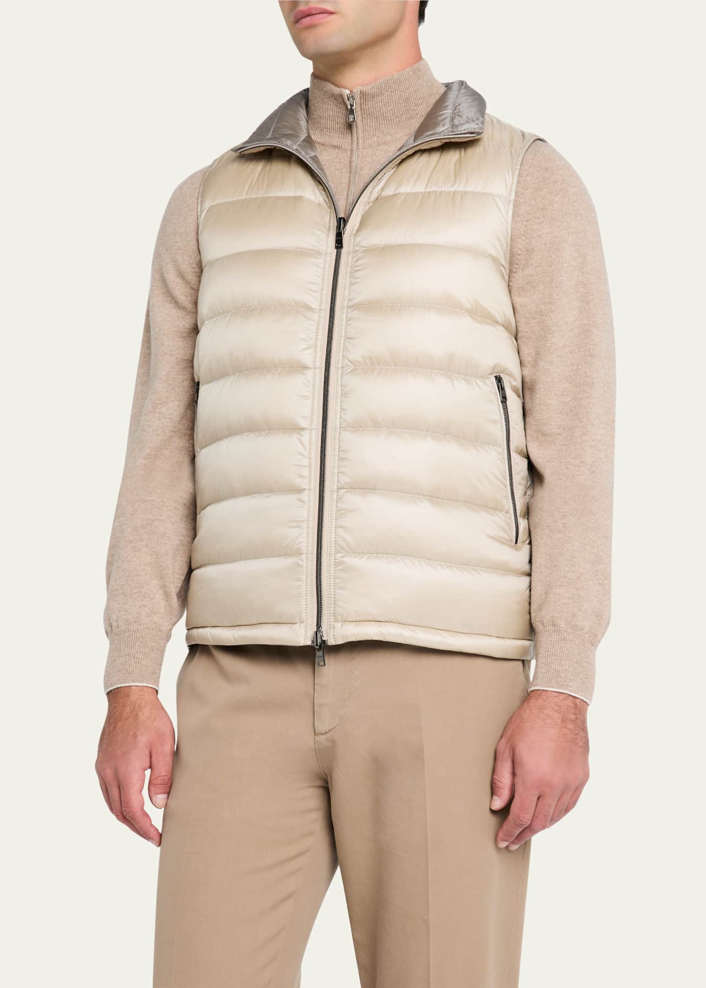 Herno Men's Reversible Down Nylon Vest Image 4 of 5