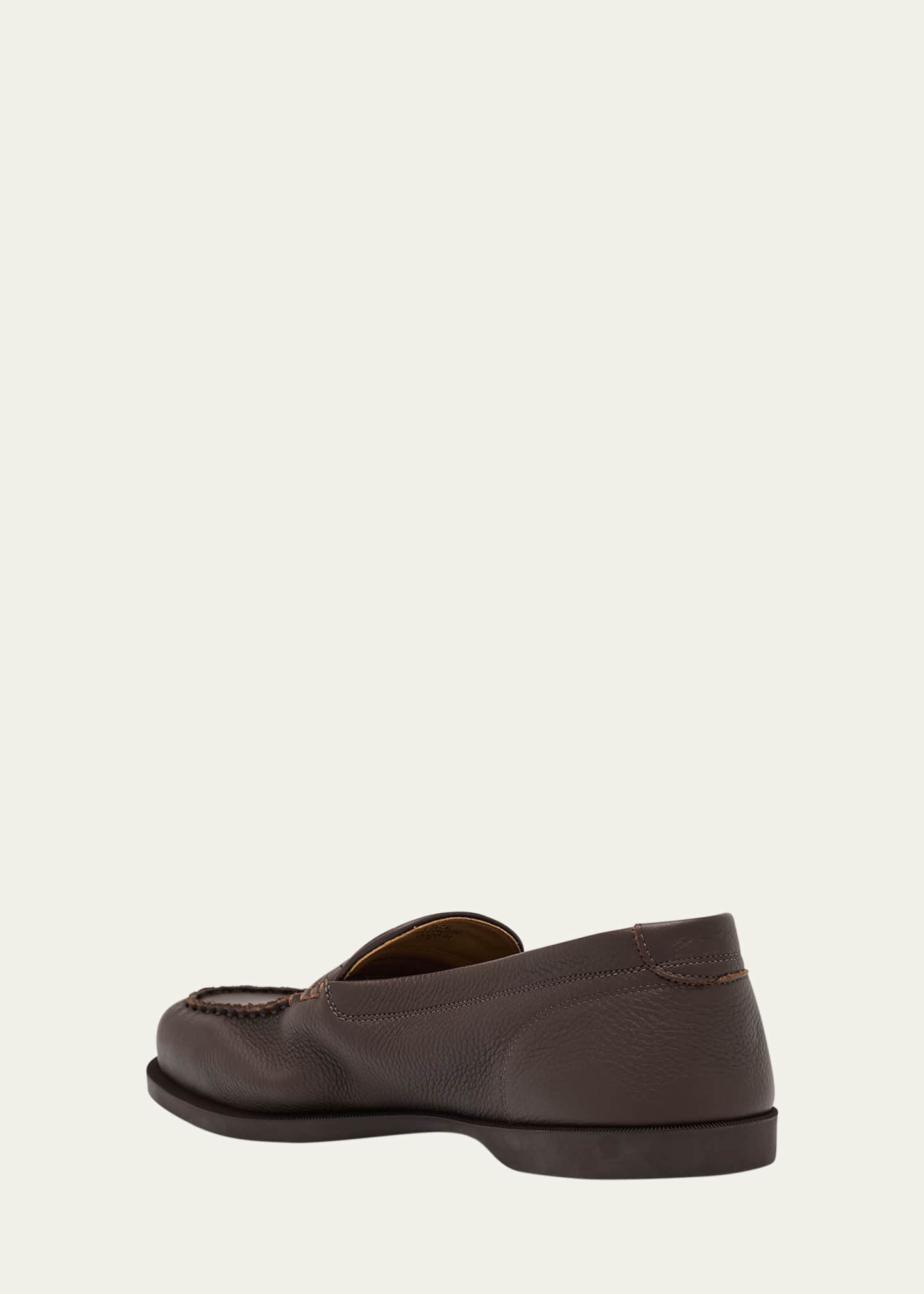 John Lobb Men's Pace Grained Leather Penny Loafers Image 2 of 4