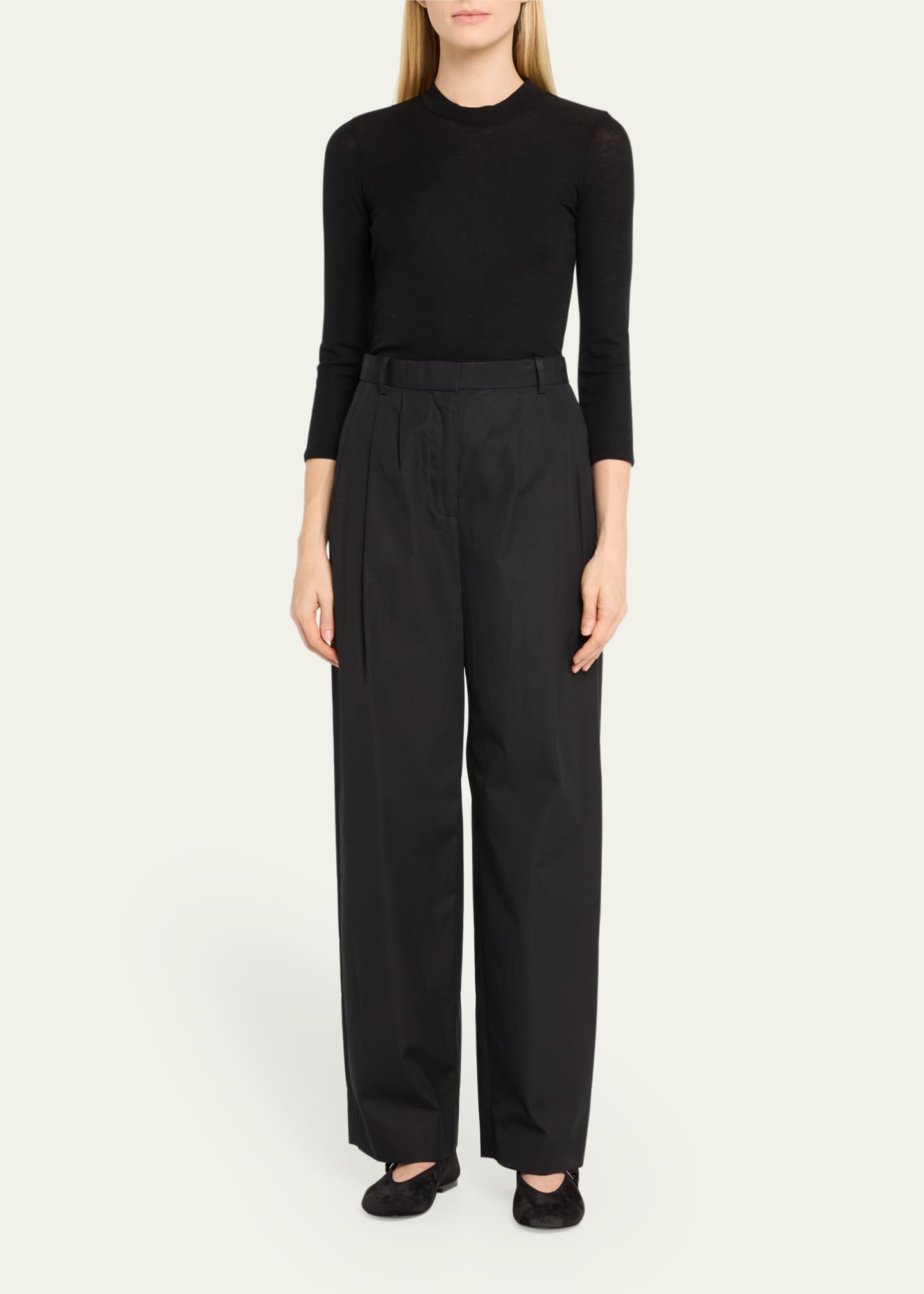 Vince Merino Wool 3/4-Sleeve Shirt Image 2 of 5