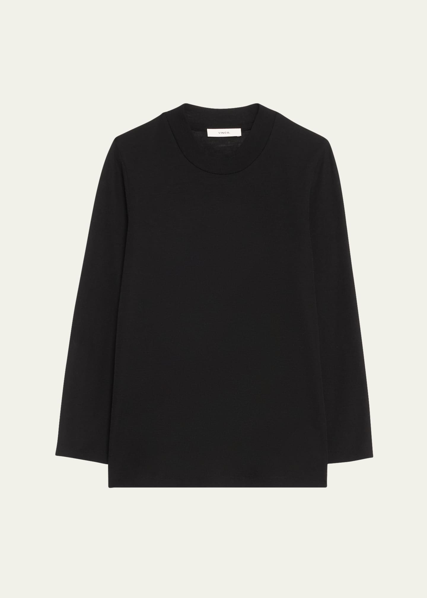 Vince Merino Wool 3/4-Sleeve Shirt Image 1 of 5