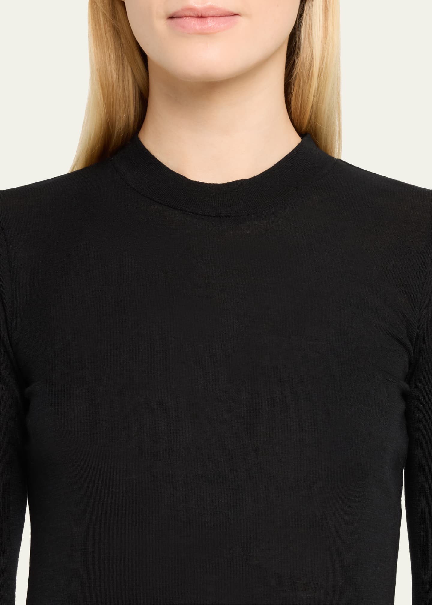 Vince Merino Wool 3/4-Sleeve Shirt Image 5 of 5
