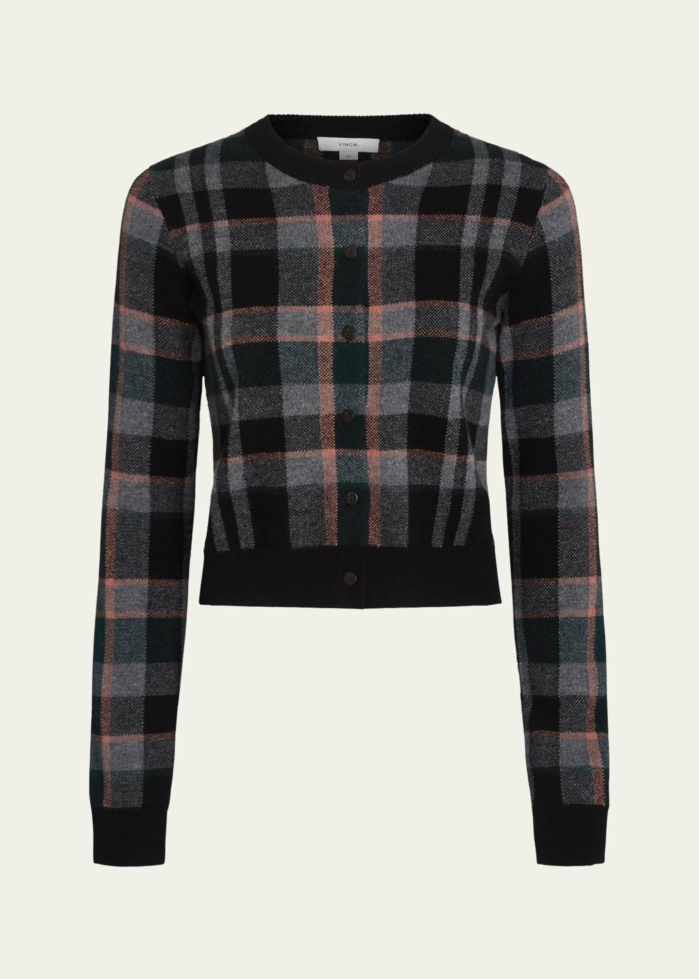 Vince plaid sweater top