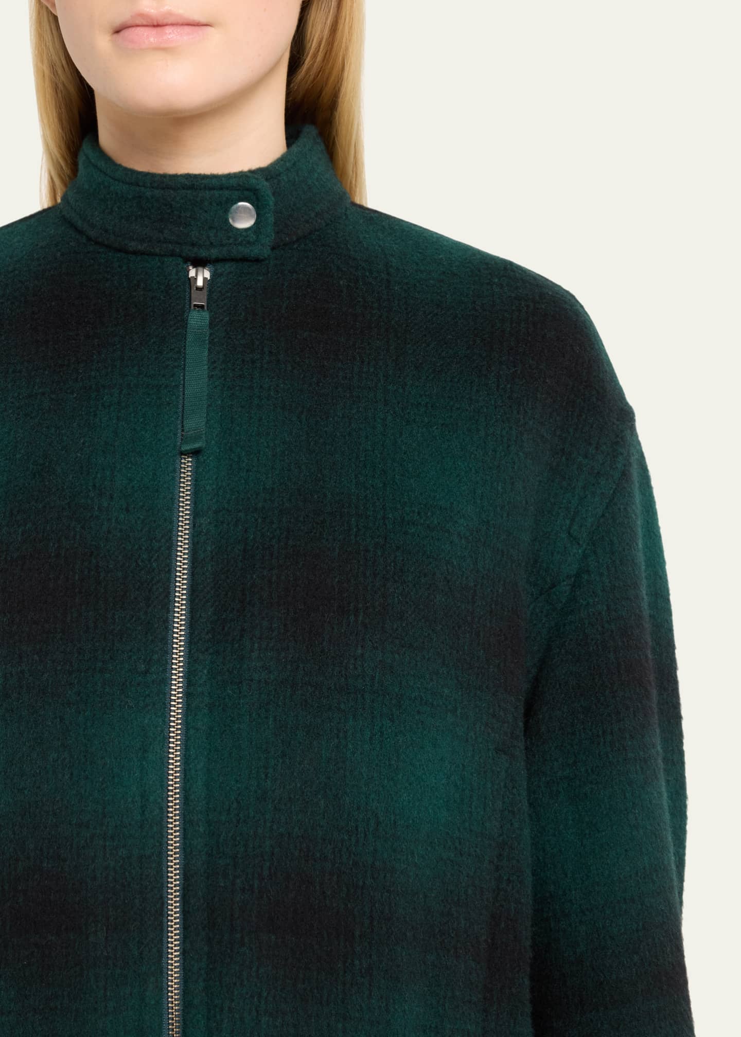 Vince plaid bomber jacket on sale