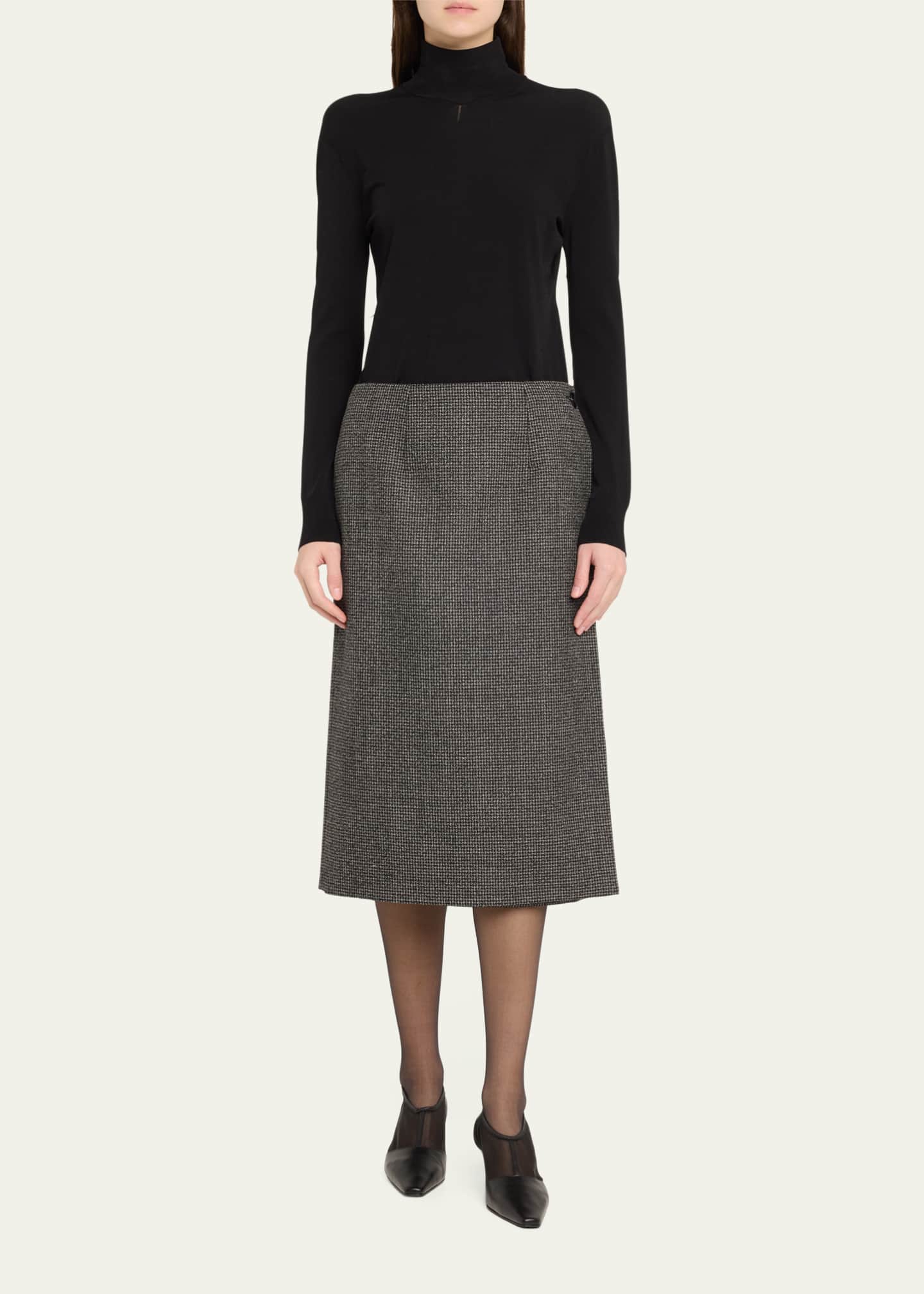 Marie Adam-Leenaerdt Reversible Midi Wool Suit Skirt Image 2 of 5