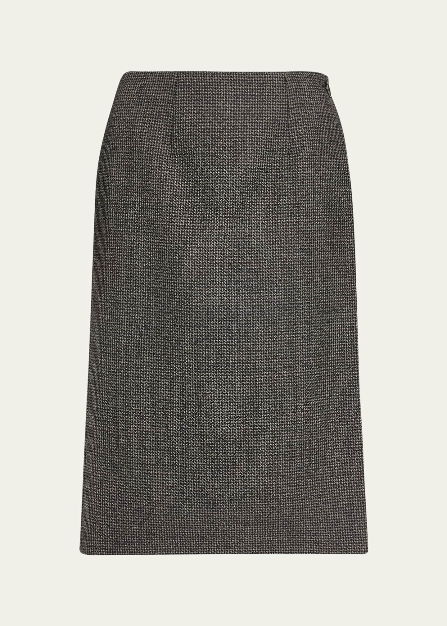Marie Adam-Leenaerdt Reversible Midi Wool Suit Skirt Image 1 of 5