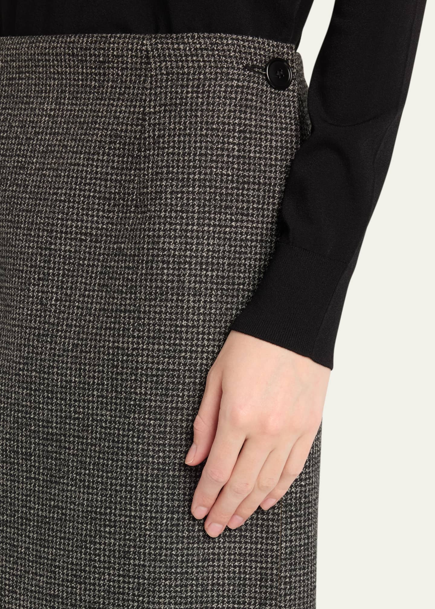 Marie Adam-Leenaerdt Reversible Midi Wool Suit Skirt Image 5 of 5