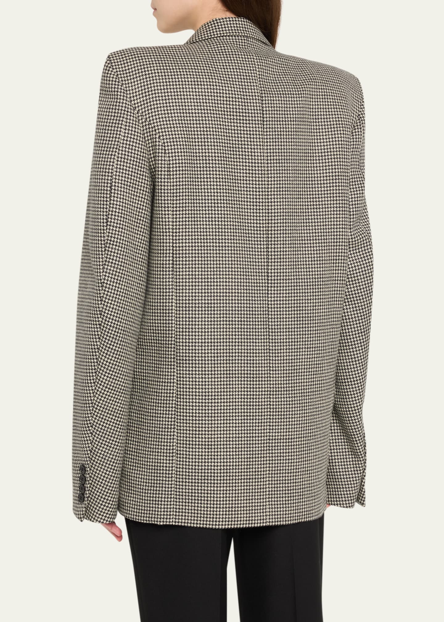 Marie Adam-Leenaerdt Houndstooth Hanger Tailoring Wool Jacket Image 3 of 5