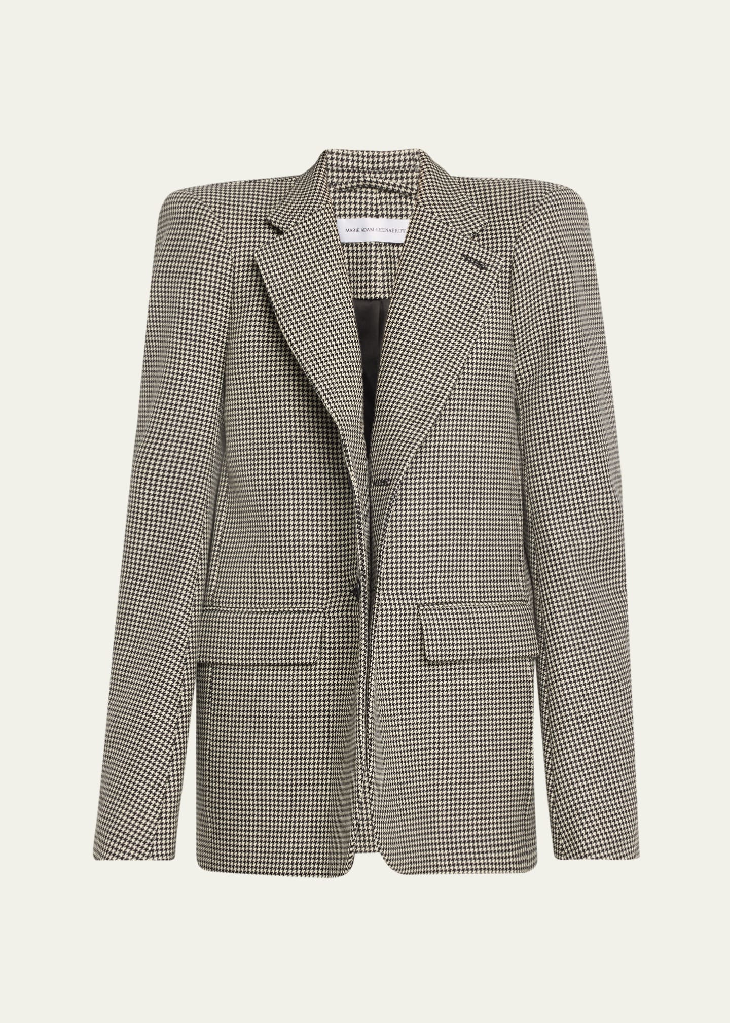 Marie Adam-Leenaerdt Houndstooth Hanger Tailoring Wool Jacket Image 1 of 5