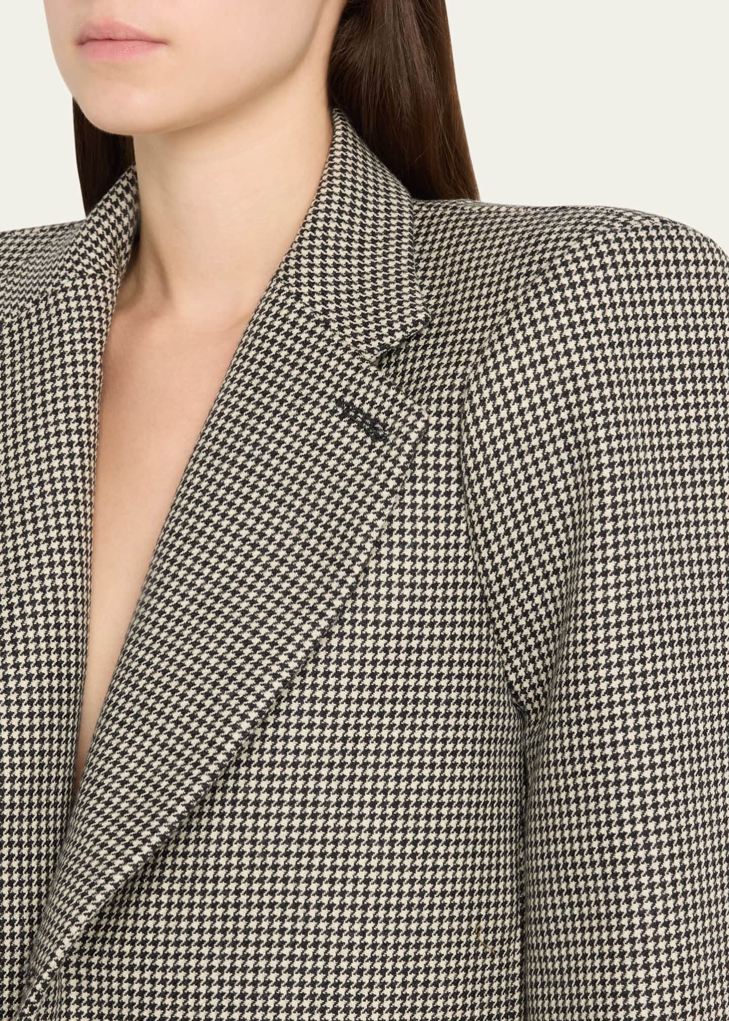Marie Adam-Leenaerdt Houndstooth Hanger Tailoring Wool Jacket Image 5 of 5
