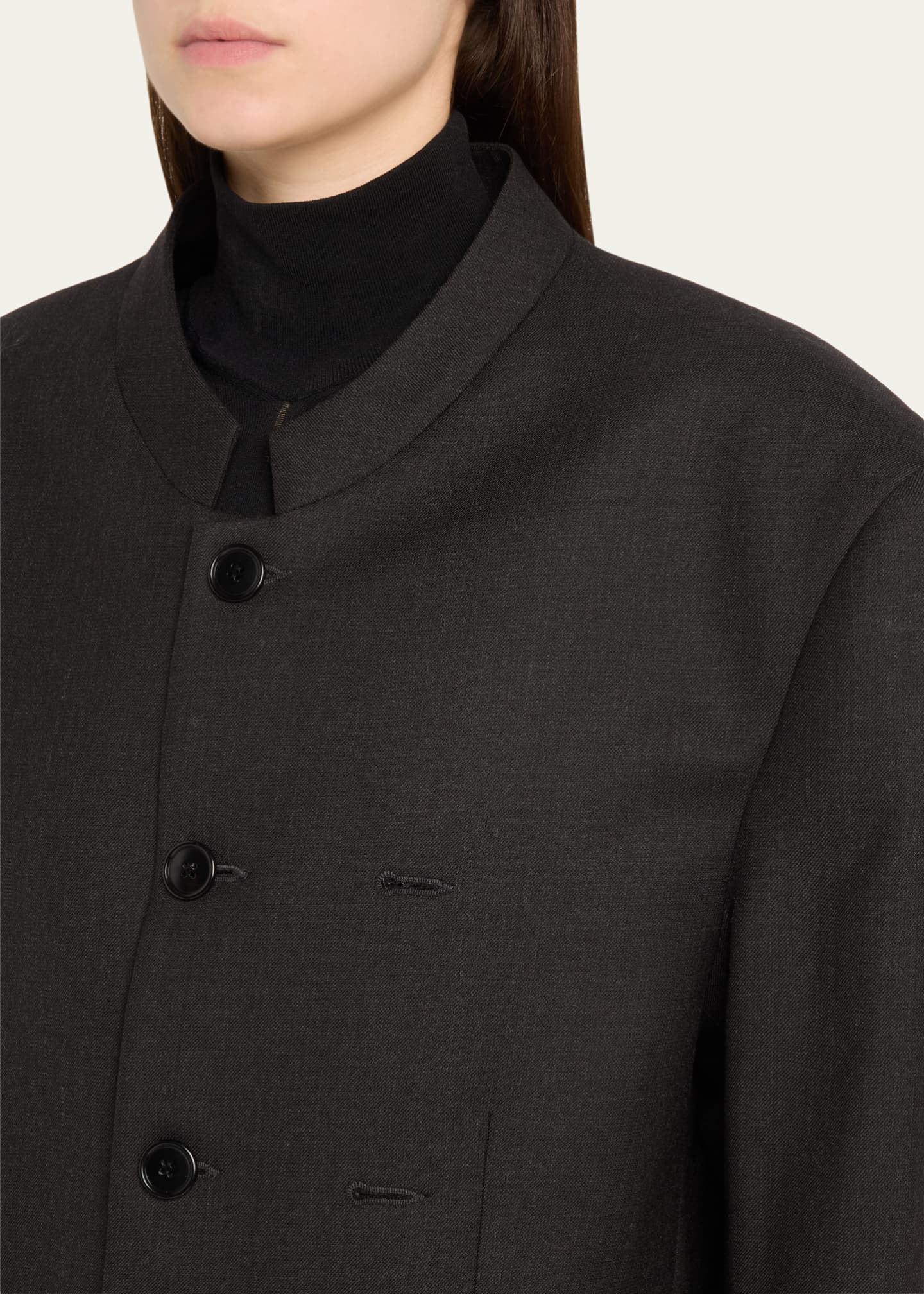 Marie Adam-Leenaerdt Pinched Mao Wool Jacket Image 5 of 5