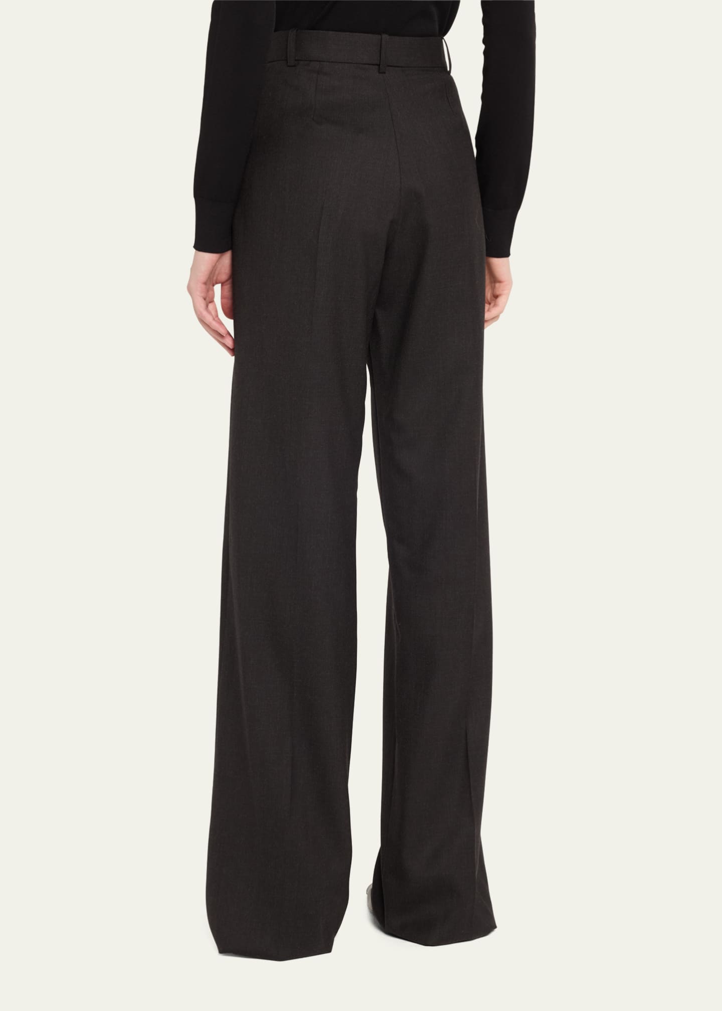Marie Adam-Leenaerdt Classic Straight Leg Wool Pants Image 3 of 5