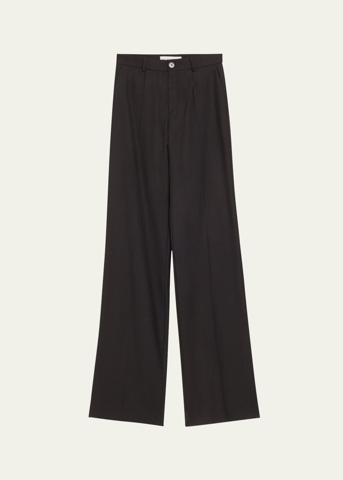 Marie Adam-Leenaerdt Classic Straight Leg Wool Pants Image 1 of 5