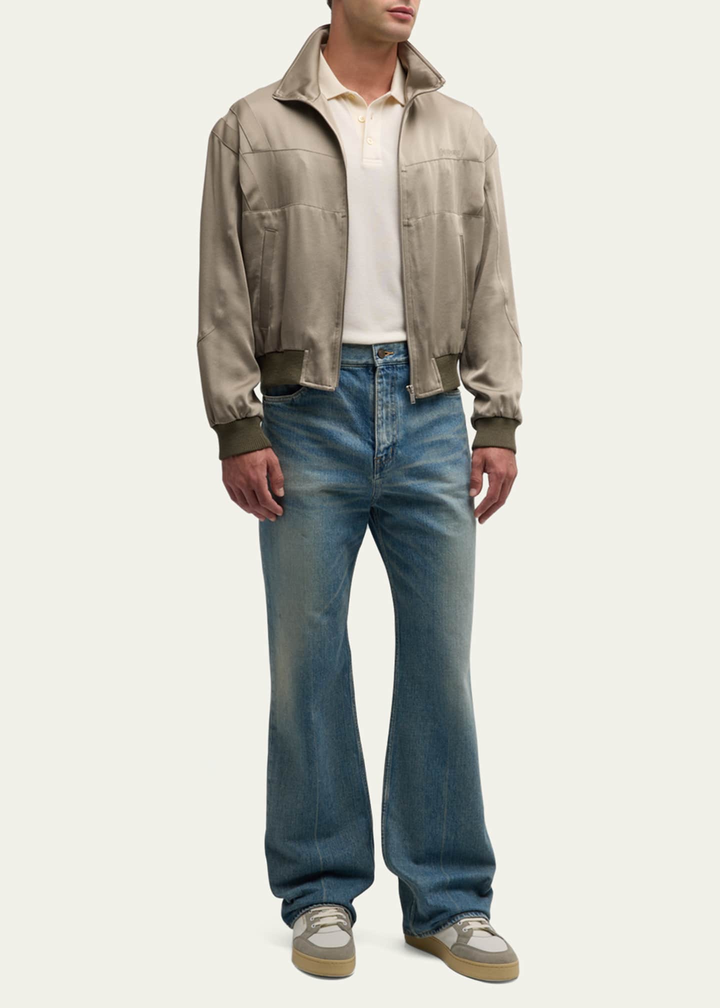 Saint Laurent Men's Satin Teddy Jacket Image 2 of 5
