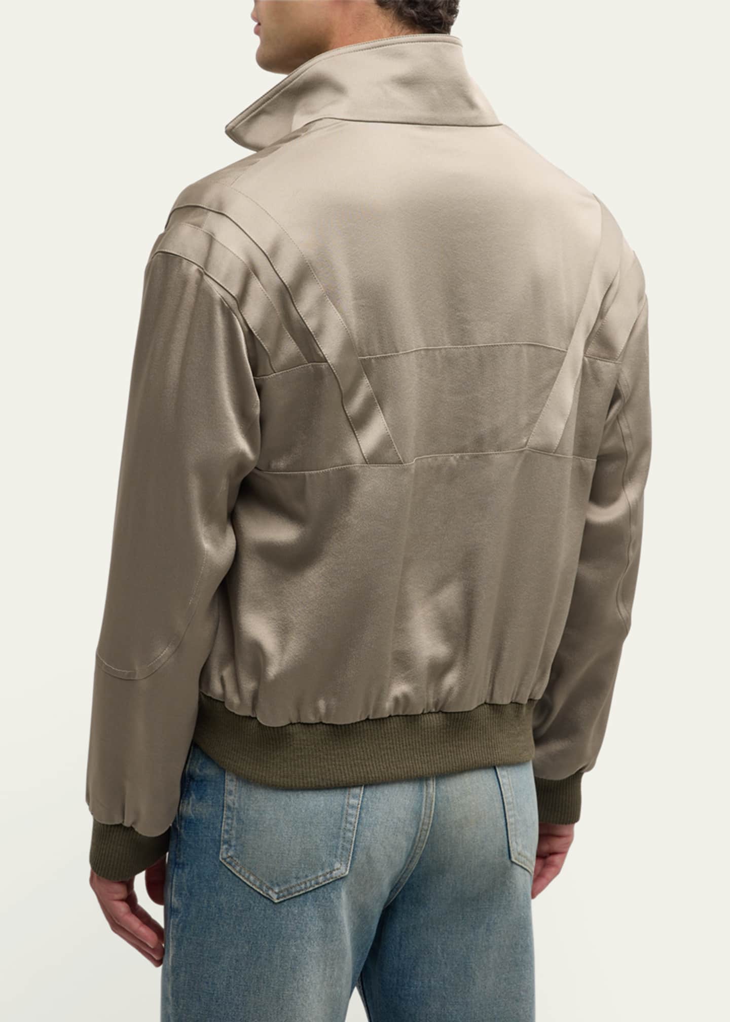 Saint Laurent Men's Satin Teddy Jacket Image 3 of 5