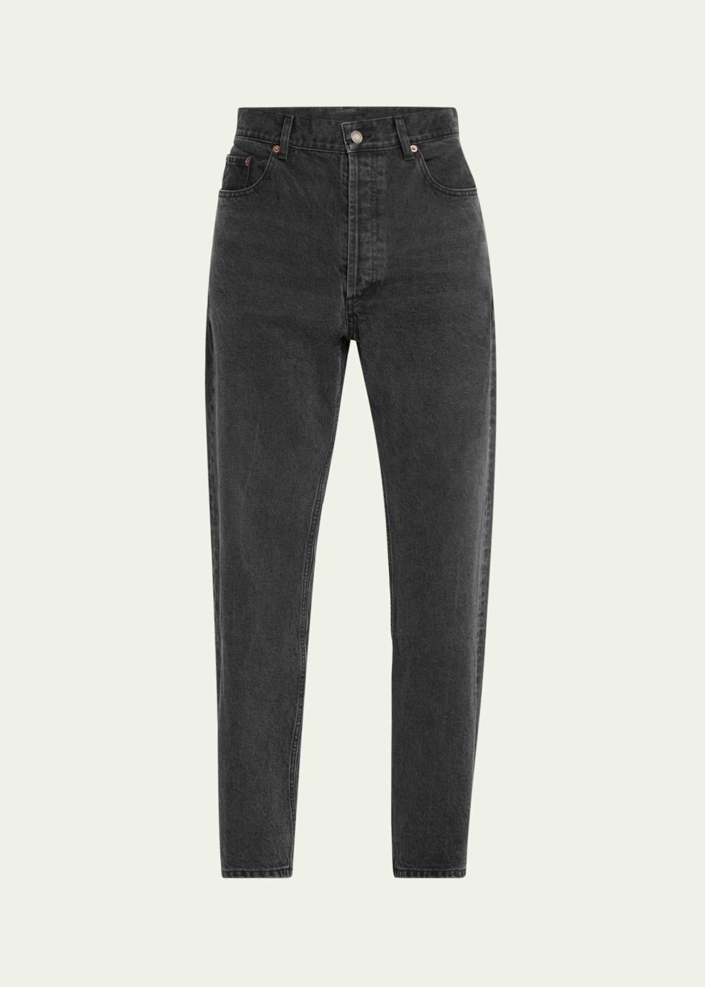 Saint Laurent Men's Loose-Fit Faded Denim Jeans Image 1 of 5