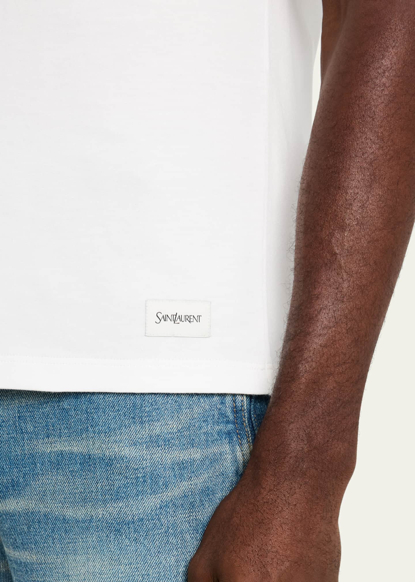 Saint Laurent Men's T-Shirt with Logo Patch Image 5 of 5