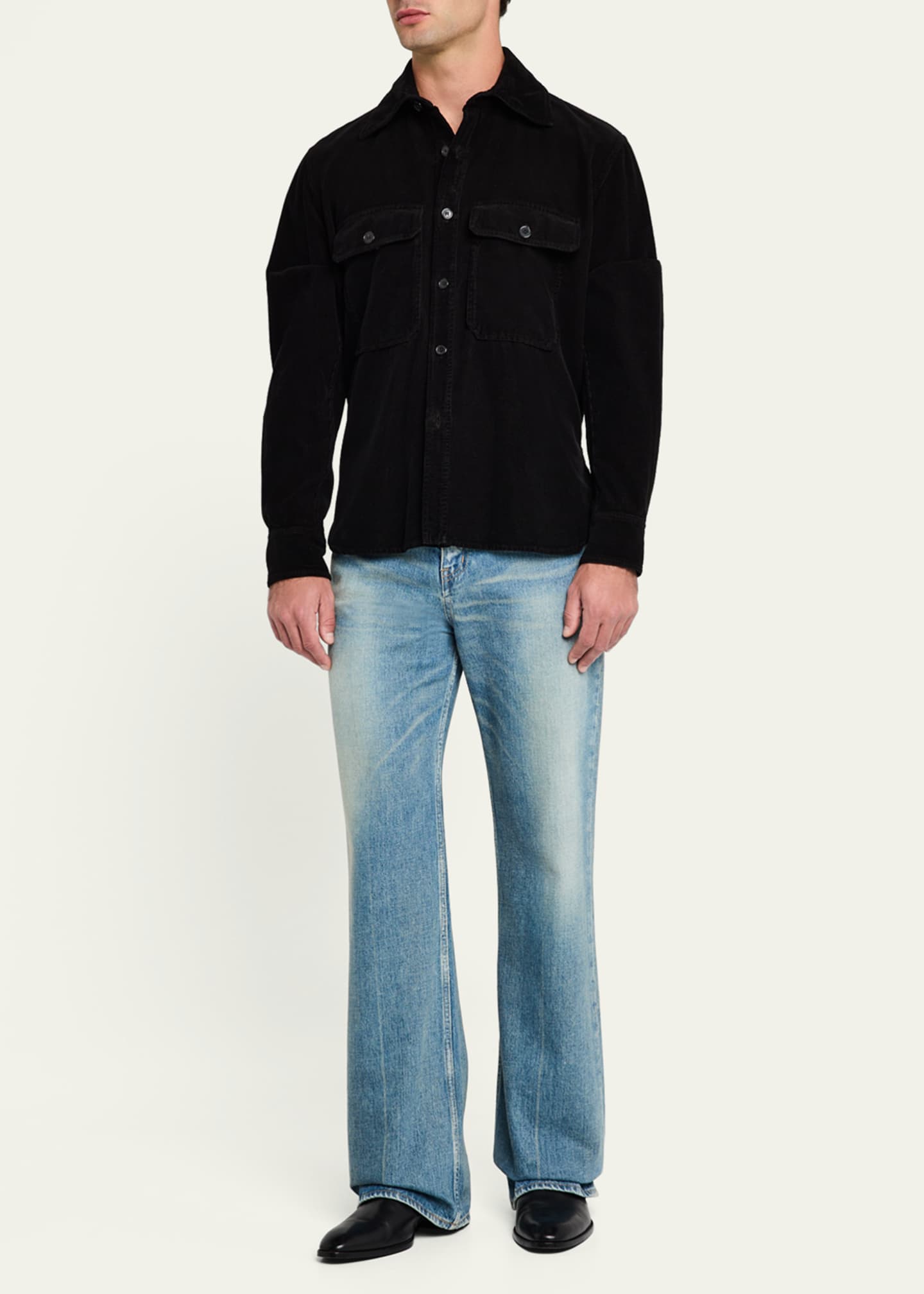 Saint Laurent Men's Corduroy Overshirt Image 2 of 5