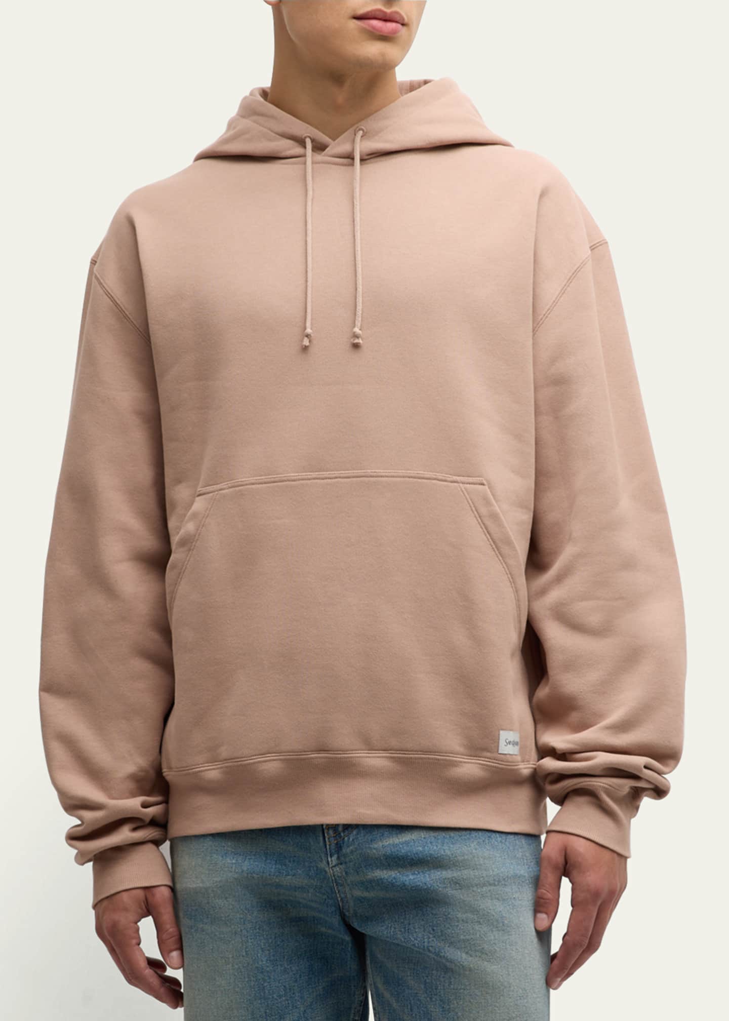 Saint Laurent Men's Hoodie with Logo Patch - Bergdorf Goodman