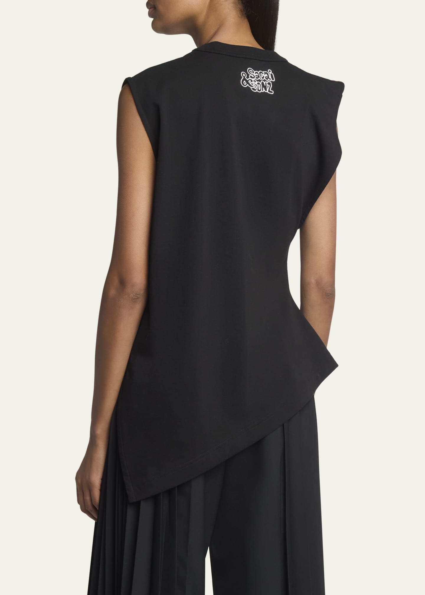 SACAI Gonz Print Asymmetric T-Shirt Image 3 of 5