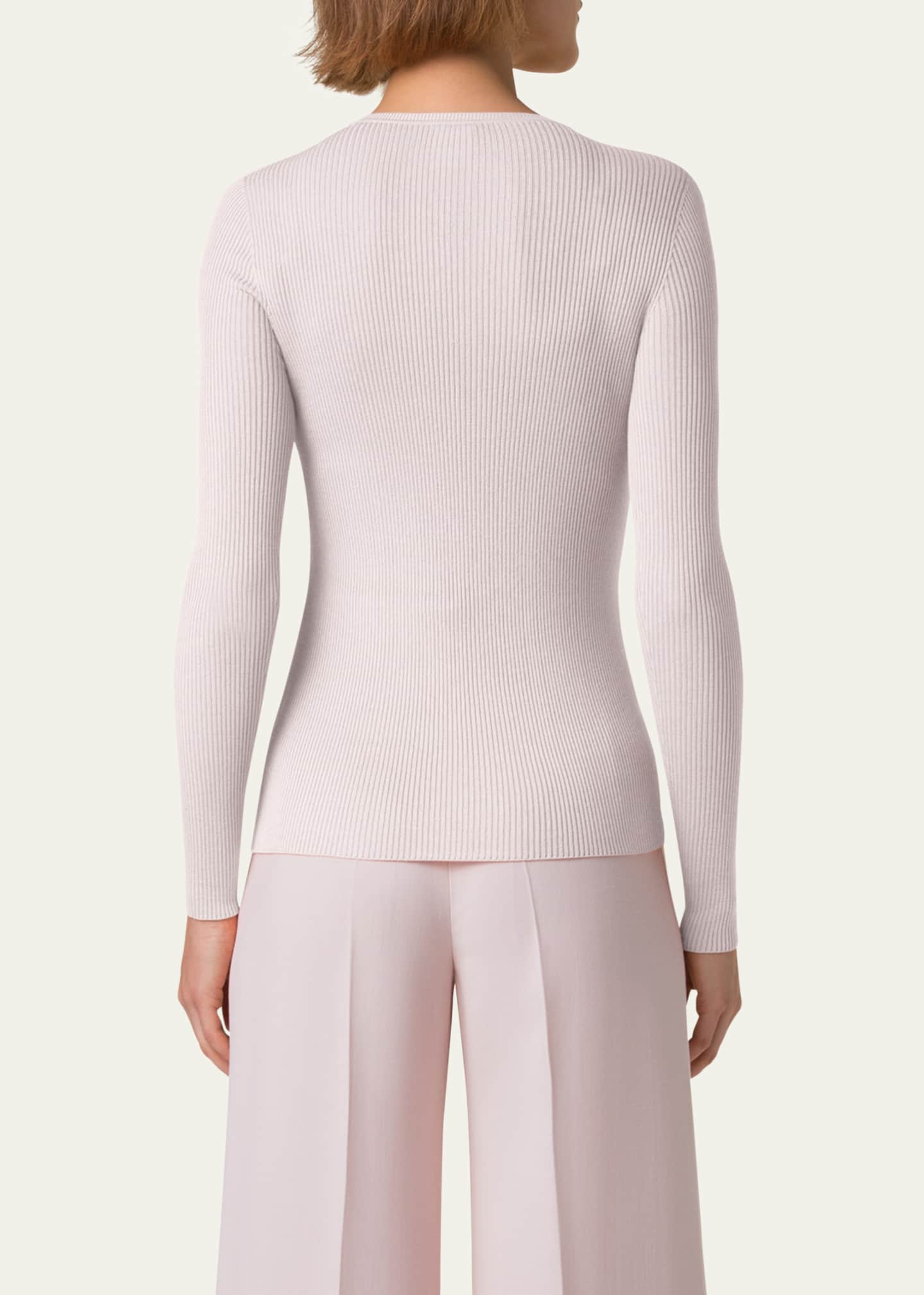 Akris Fitted Rib-Knit Sweater Image 3 of 5