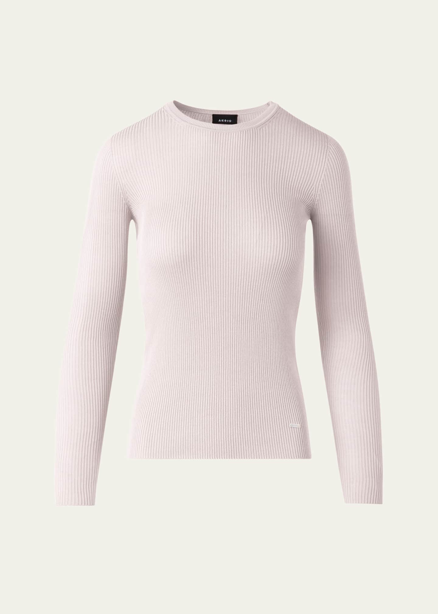 Akris Fitted Rib-Knit Sweater Image 1 of 5